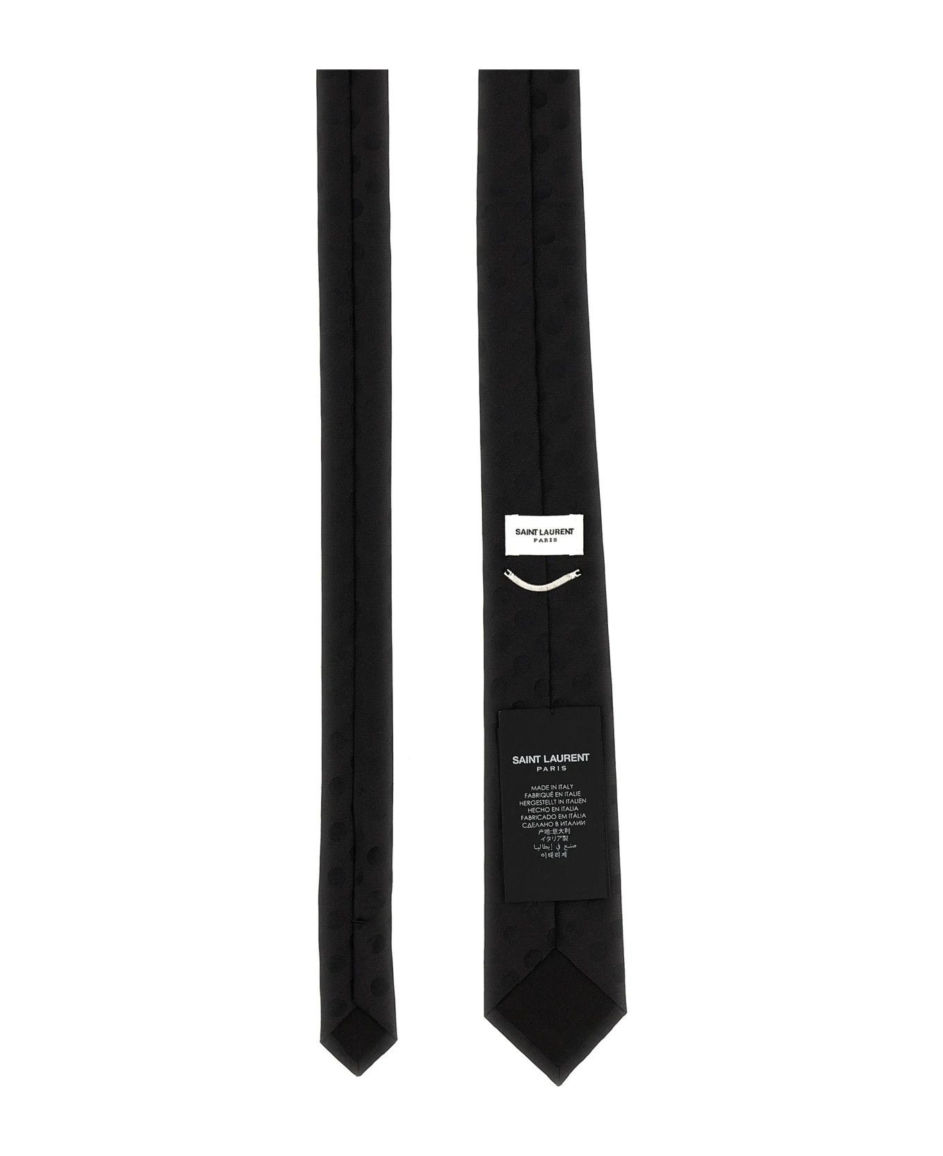 Saint Laurent Paris oc11z0126 777839 Size: L / Dotted Tie in Black Size ONE SIZE - 2 Thumbnail