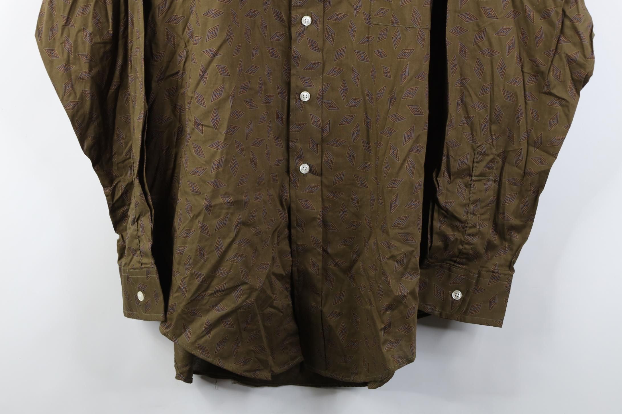 Vintage Vintage 90s Streetwear Geometric Collared Button Shirt USA Size US L / EU 52-54 / 3 - 3 Thumbnail