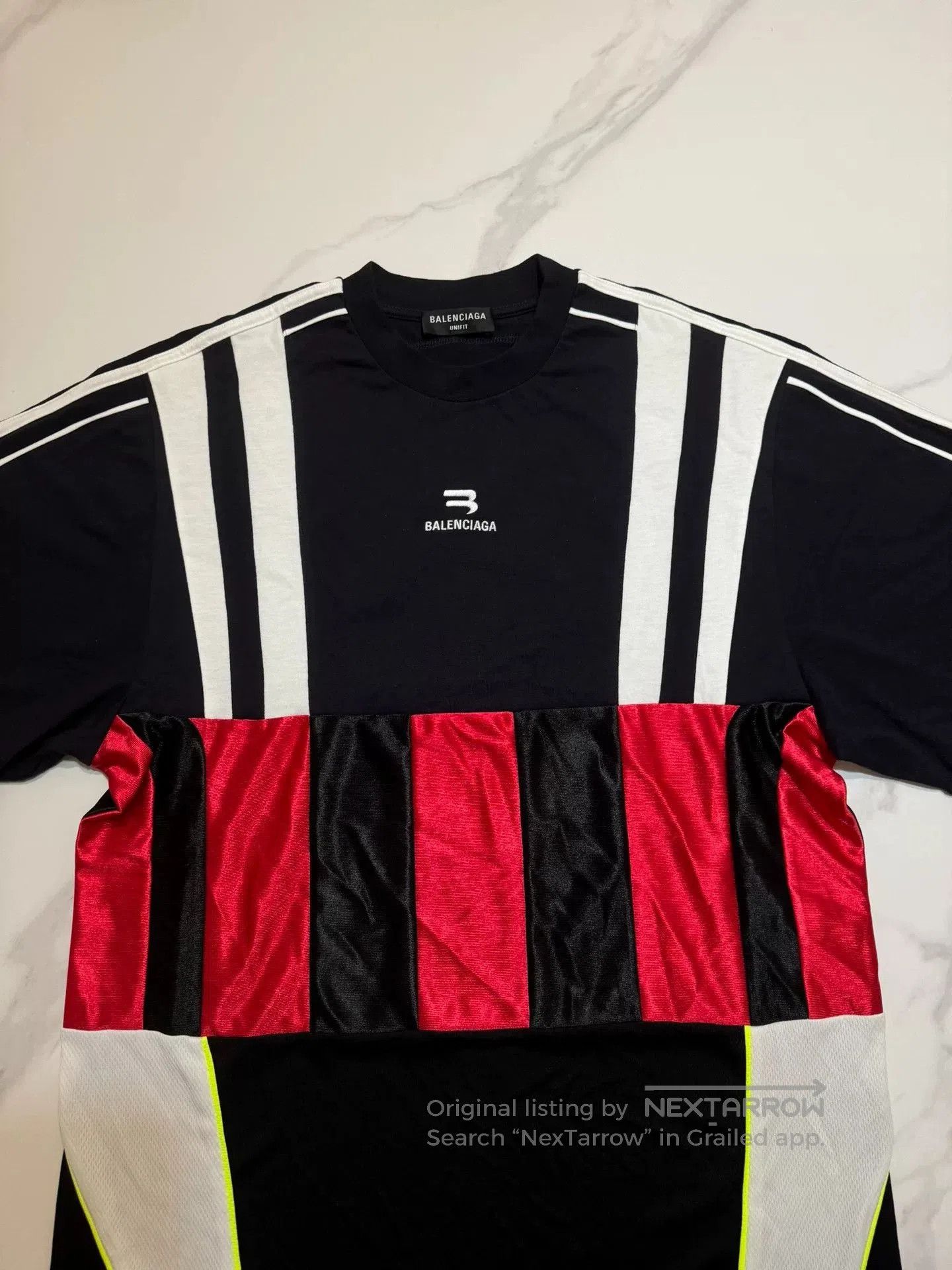 Balenciaga Balenciaga Spliced Football Jersey T. Size US XXS / EU 40 - 3 Thumbnail