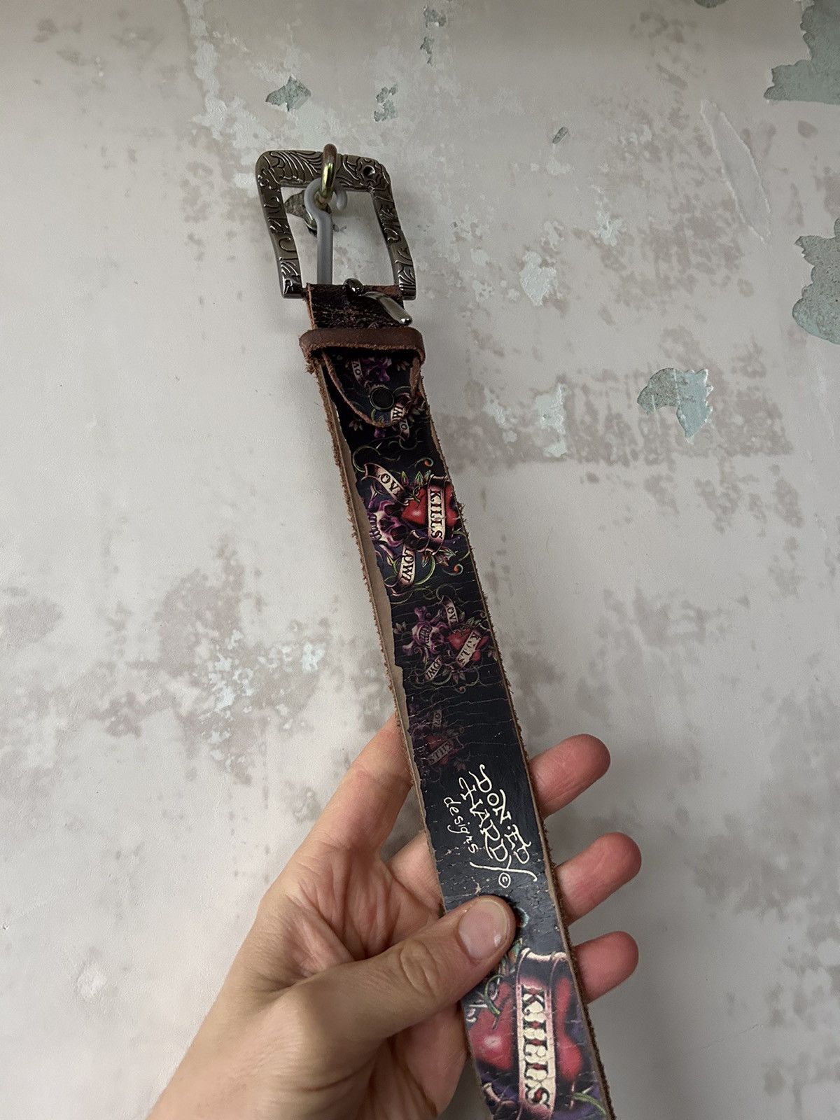 Christian Audigier ED HARDY BY CHRISTIAN AUDIGIER TIGER LEATHER BELT Size ONE SIZE - 7 Thumbnail