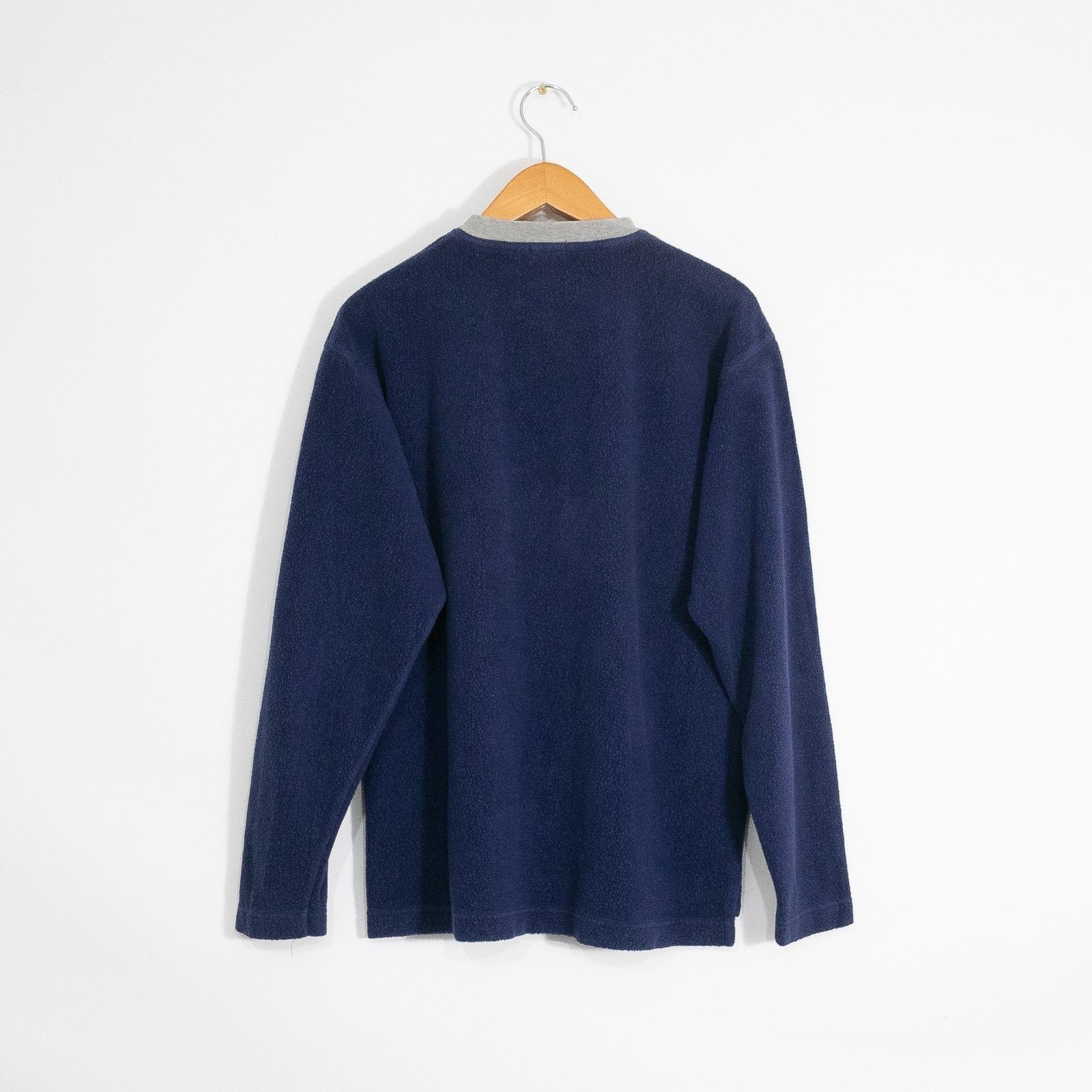 J.Crew Vintage 90s J.Crew French Terry Henley Shirt Mens Large Size US L / EU 52-54 / 3 - 6 Thumbnail