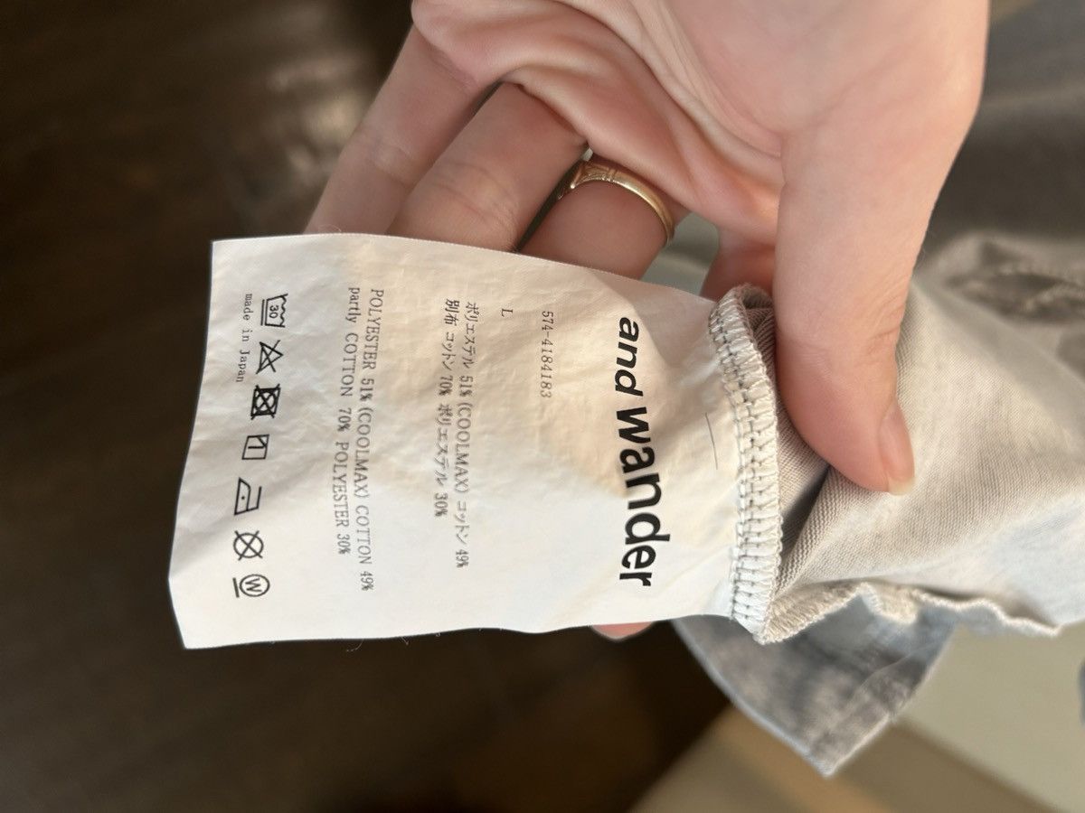 And Wander Pocket T-Shirt Gray Size US L / EU 52-54 / 3 - 3 Thumbnail