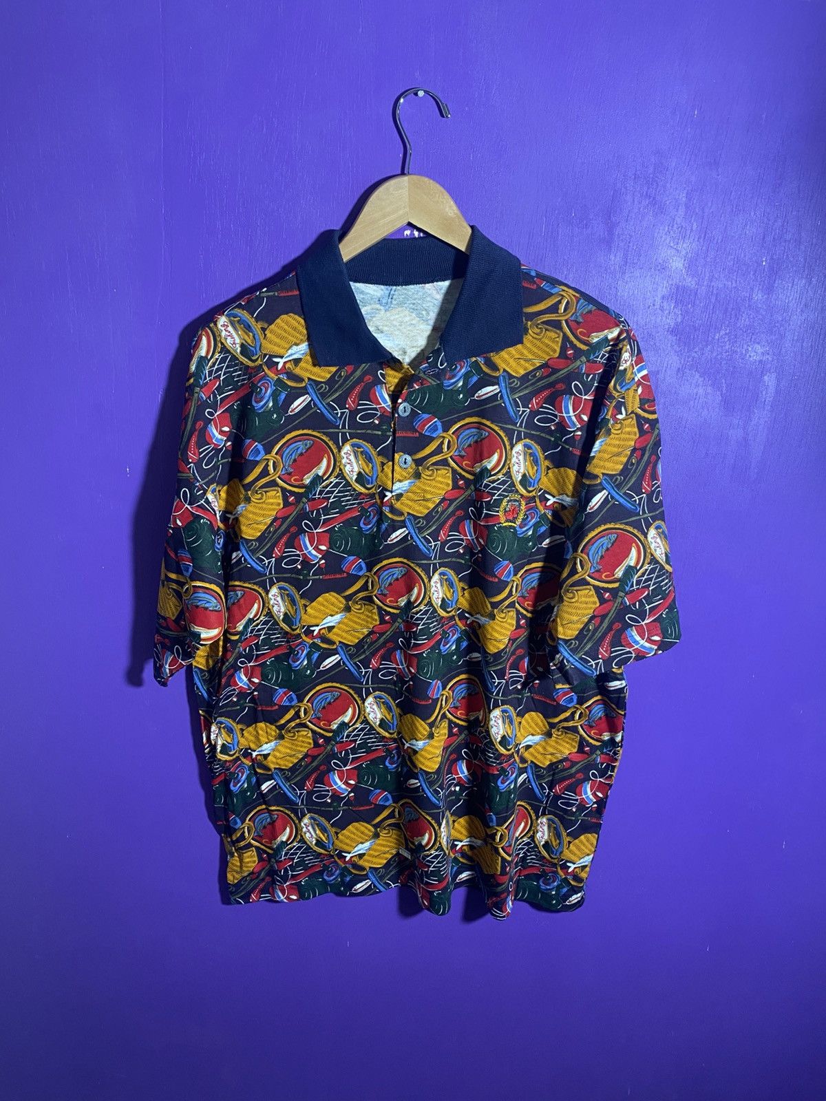Vintage Vintage 90s Tommy Hilfiger crest logo fishing polo Size US XL / EU 56 / 4 - 1 Thumbnail