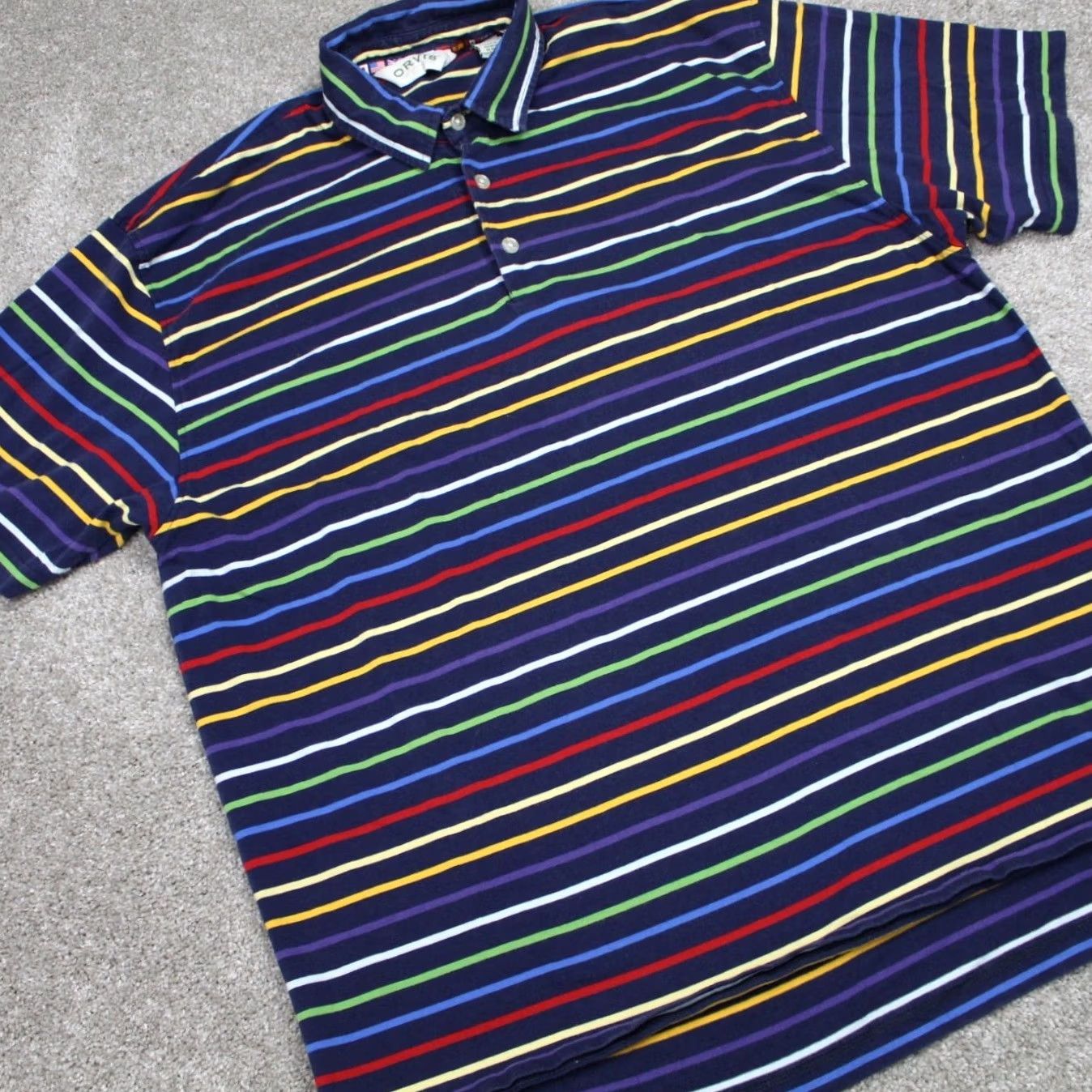 Orvis Orvis Polo Shirt Mens XL Colorful Striped 100% Cotton Short Sleeve Pullover Polo Shirt Mens XL Colorful Striped Blue 100% Cotton Orvis Size US XL / EU 56 / 4 - 5 Thumbnail