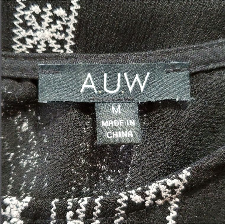 Other A.U.W Size M Dress Tunic Black Sheath Bell Sleeve Boho Manda Size M / US 6-8 / IT 42-44 - 9 Thumbnail