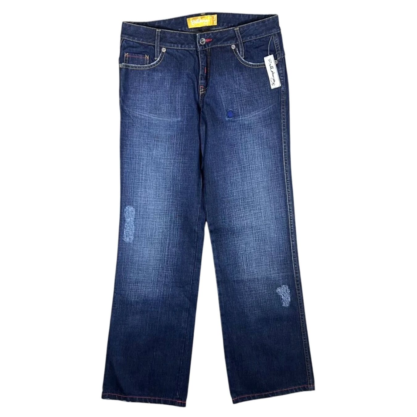 Billabong VINTAGE Billabong Jeans Surfer Distressed Blue Denim Boy Fit Women 30 30/31W Jeans Distressed White Tags 00s Mens Womens Boys Girls Size 30" / US 8 / IT 44 - 2 Thumbnail