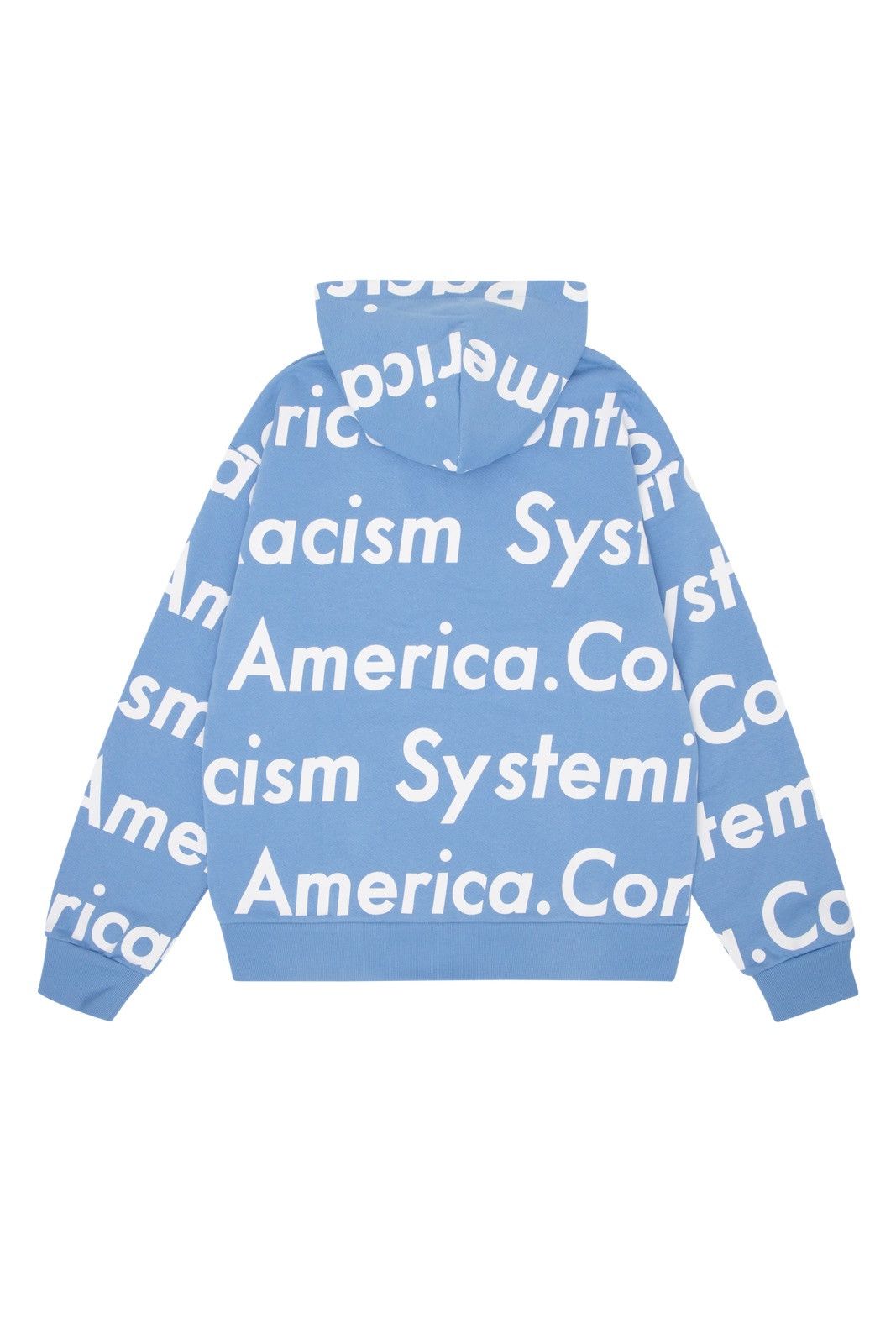 DENIM TEARS systemic racism controls america zip up hoodie {dusty blue} Size US M / EU 48-50 / 2 - 2 Thumbnail