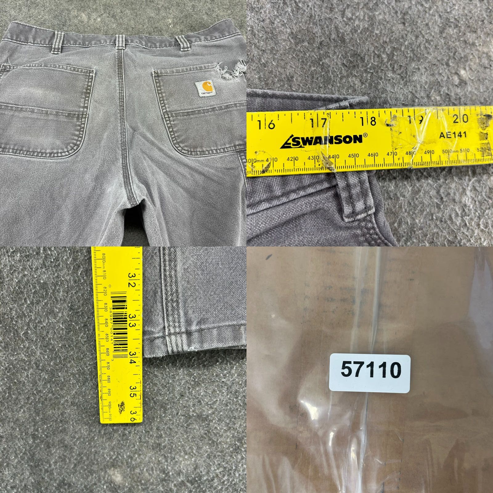Carhartt Carhartt Pants Mens 36x36 Grey Carpenter Workwear Rugged Flex Relaxed Fit Canvas Size US 36 / EU 52 - 10 Thumbnail