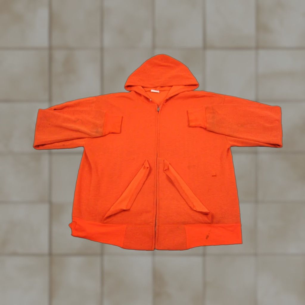 Vintage VINTAGE Ace Sportswear Hoodie Mens XL Orange 90s Full Zip Sweatshirt Made in USA Size US XL / EU 56 / 4 - 1 Thumbnail