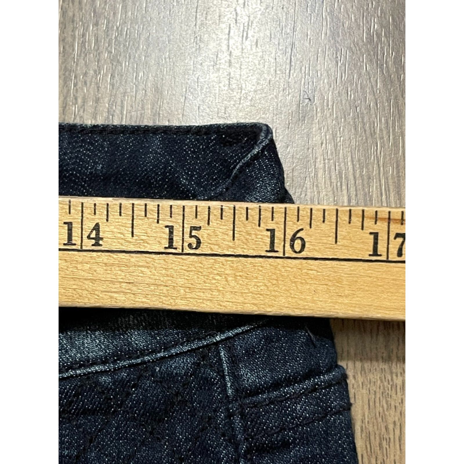 Vintage VINTAGE? (No) rue21 Jeans Womens Size 32 Denim Twentyone Black Straight Zip Pockets Pants Regular Inseam 30in Size 24" / US 00 / IT 34 - 5 Thumbnail