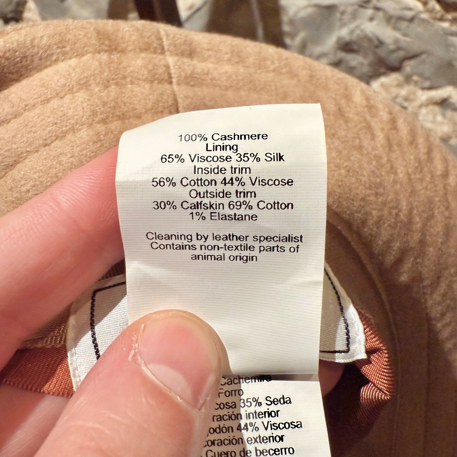 Hermes Hermès Harper H Sellier Beige Cashmere Bucket Hat - MEDIUM Size ONE SIZE - 12 Thumbnail