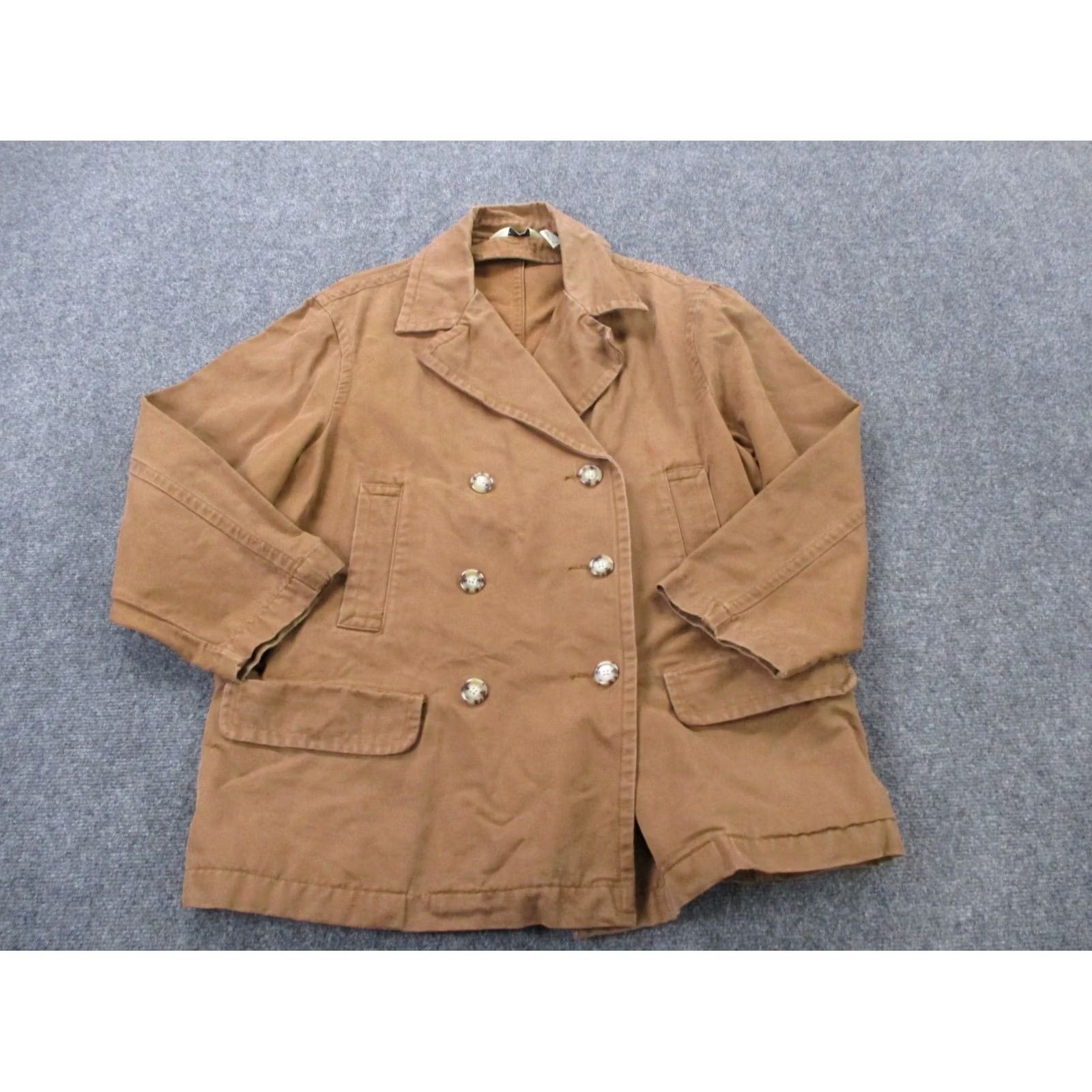 Eddie Bauer VINTAGE Eddie Bauer Coat Womens L Brown Wool Blend Overcoat Pea Coat Fall Winter 90s Womens Size L / US 10 / IT 46 - 2 Thumbnail