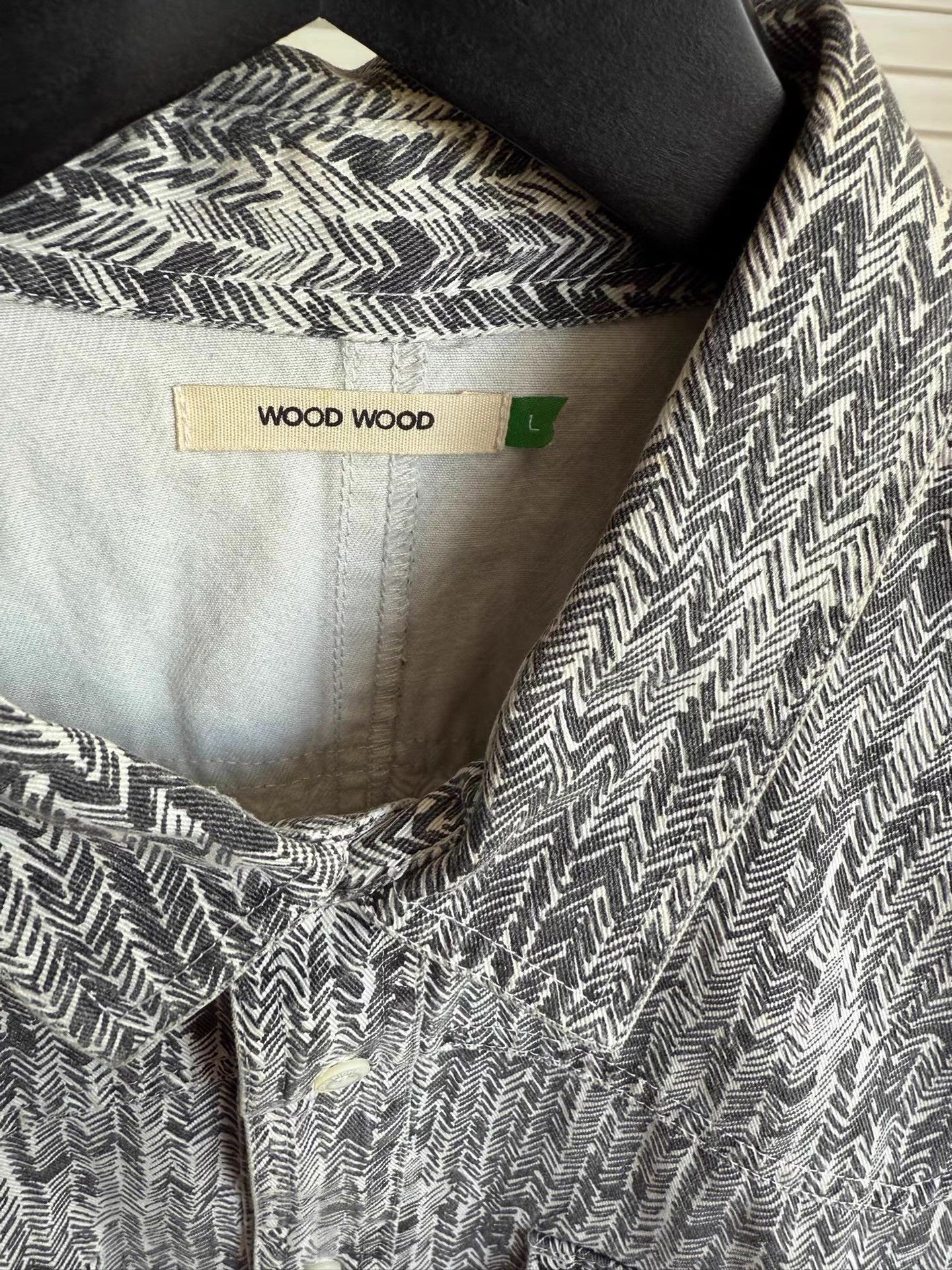 Wood Wood WOOD WOOD Printed Denim Shirt Jacket Q17 Size US L / EU 52-54 / 3 - 3 Thumbnail