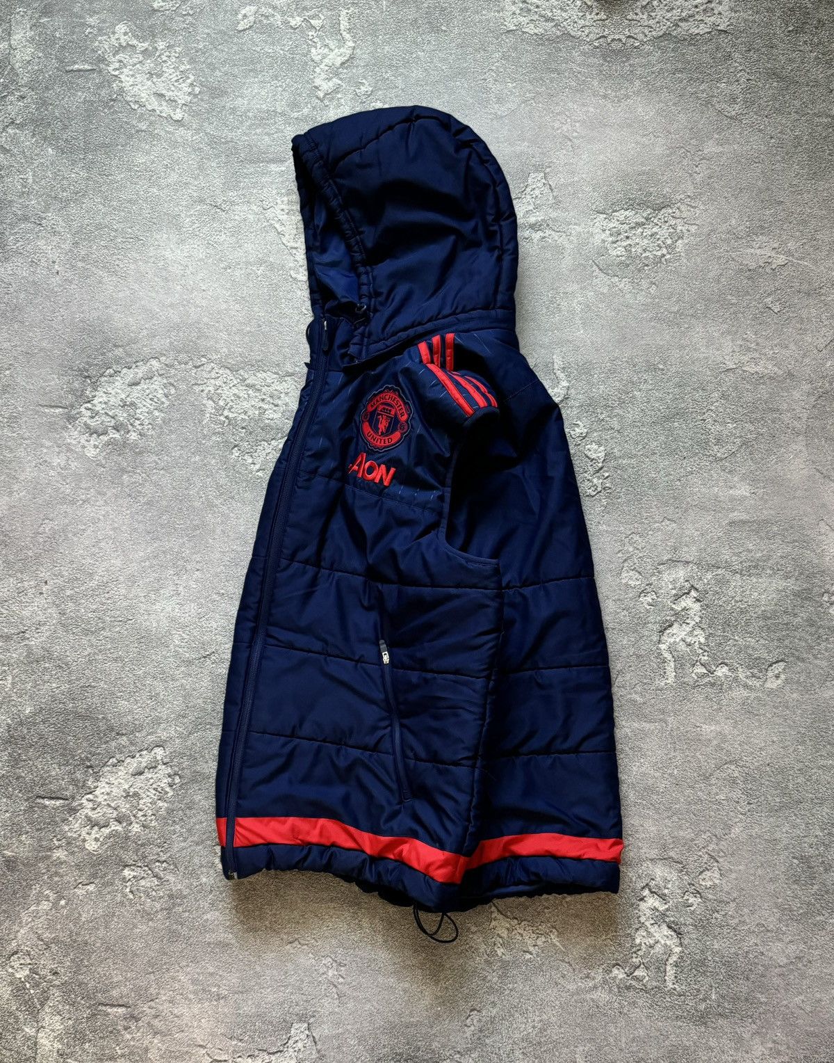 Adidas Manchester United AON XL zip hooded vest jacket