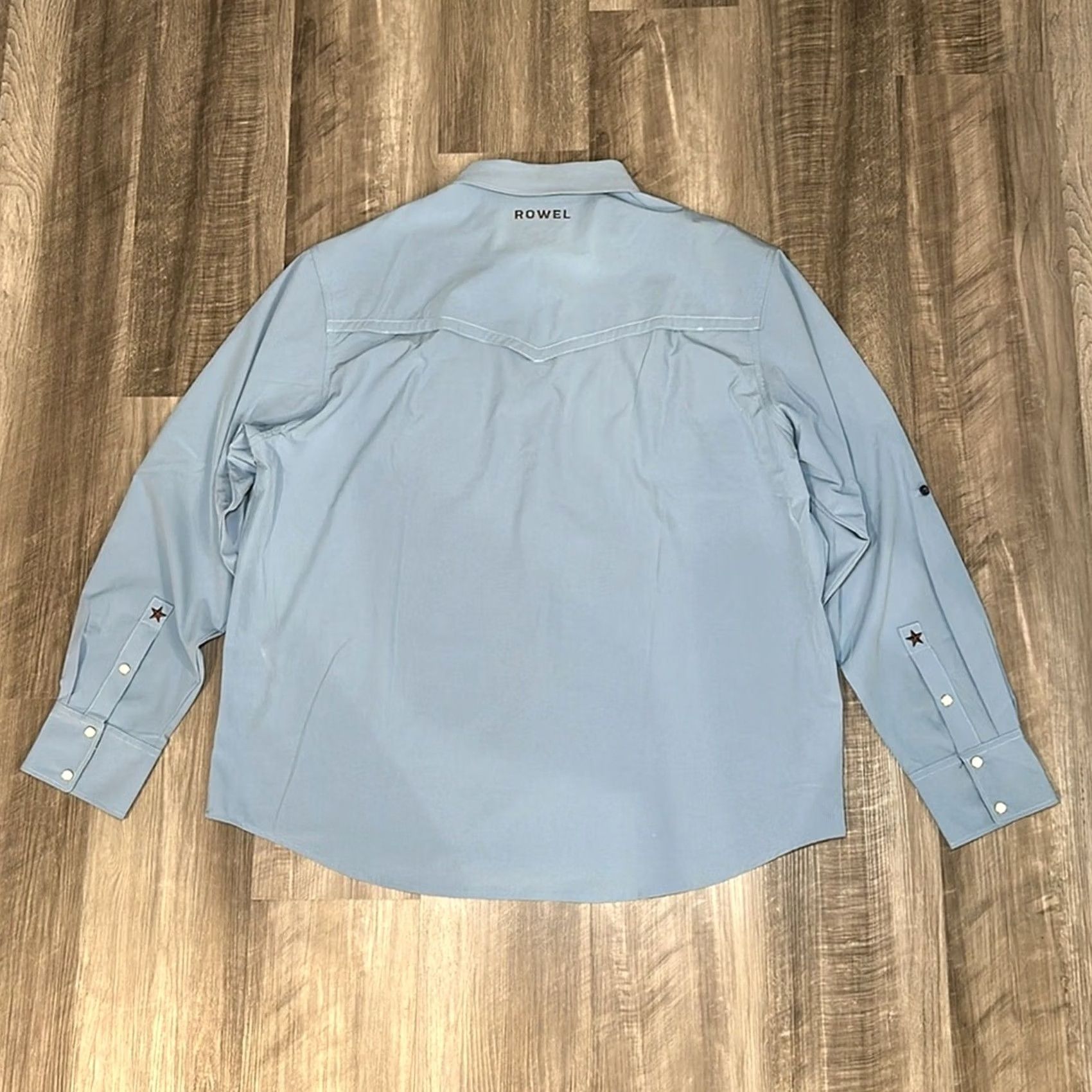 Vintage Rowel Western Long Sleeve Pearl Snap Shirt 2XL Mens Blue Size US XXL / EU 58 / 5 - 3 Thumbnail