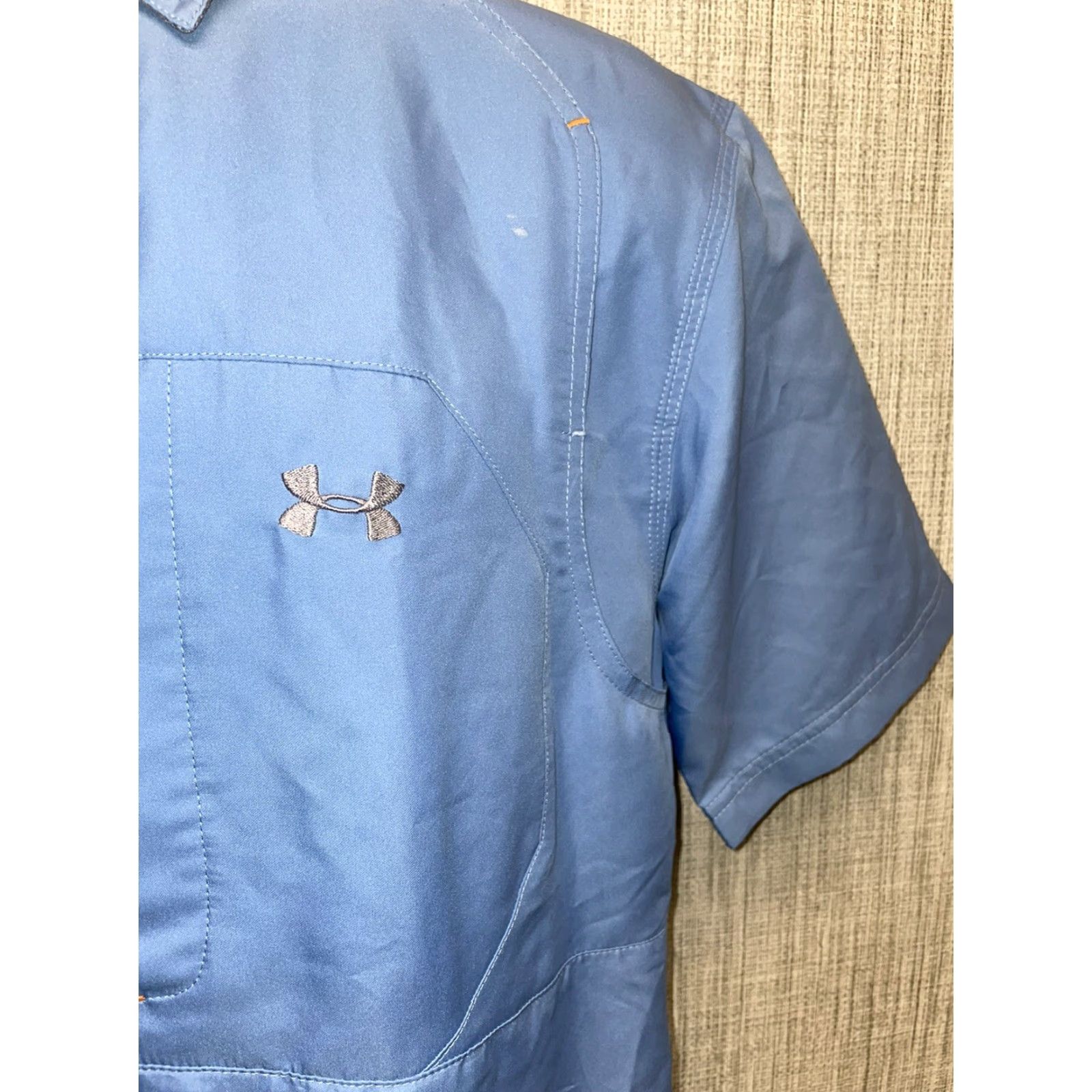 Under Armour Under Armour Blue Button-Up Ventilated Shirt Mens Small Size US S / EU 44-46 / 1 - 3 Thumbnail