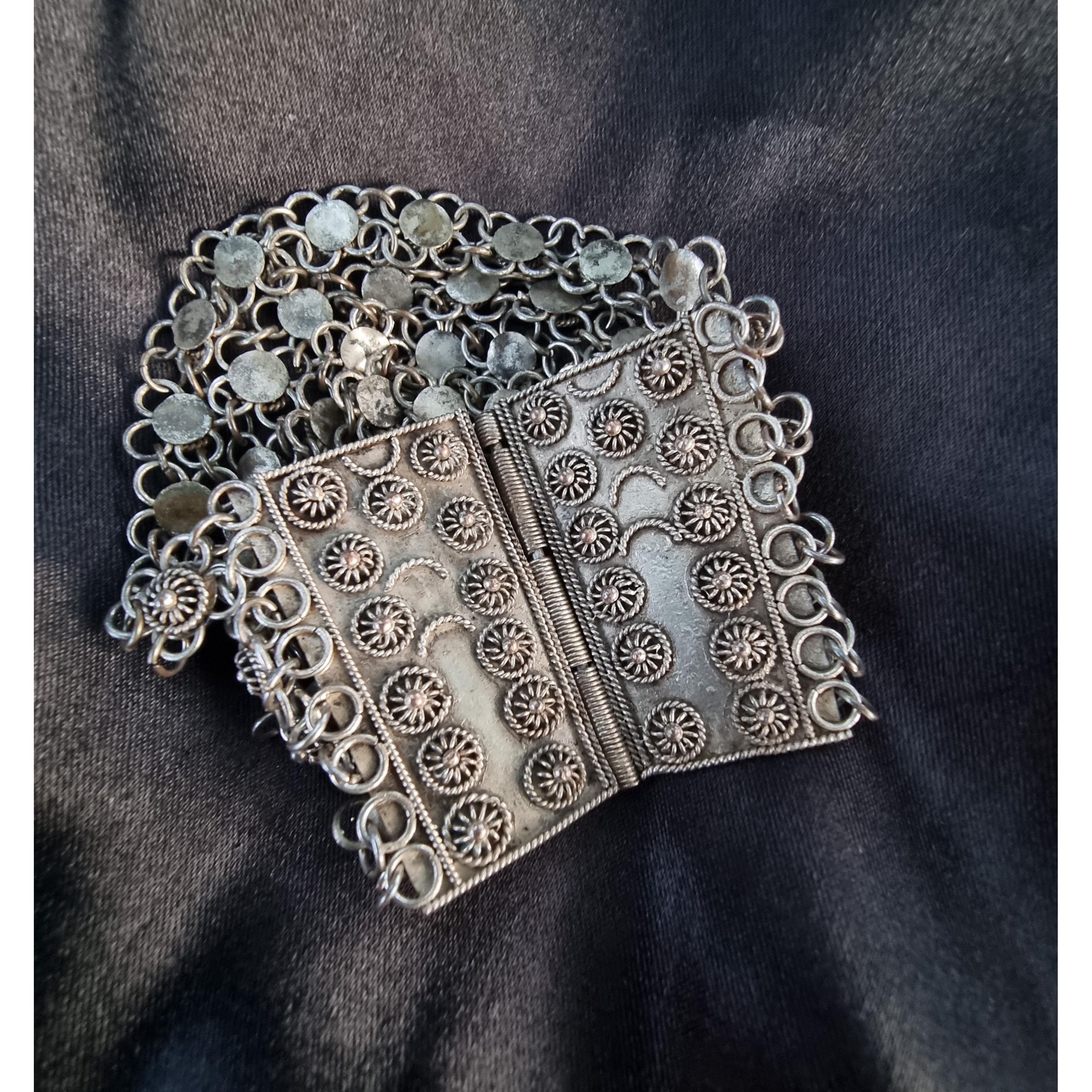 Other Vintage Antique Bracelet Trombone Slide Closure Silver Tone Size ONE SIZE - 2 Thumbnail
