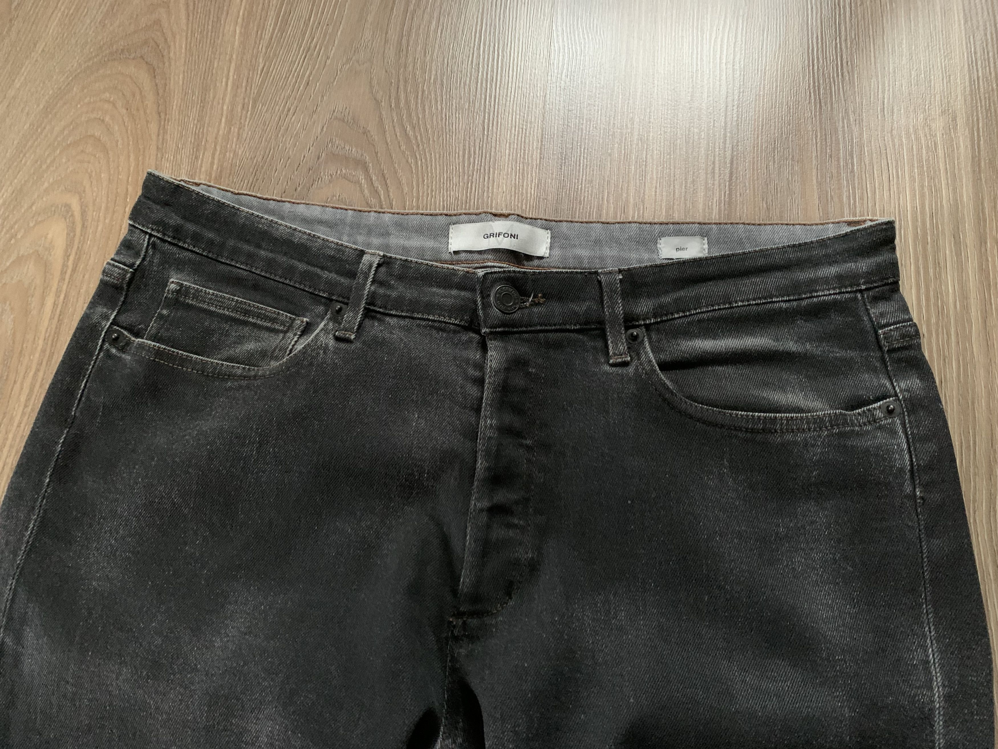 Grifoni Mauro Grifoni Pier Wax Grey Jeans Size US 35 - 4 Thumbnail