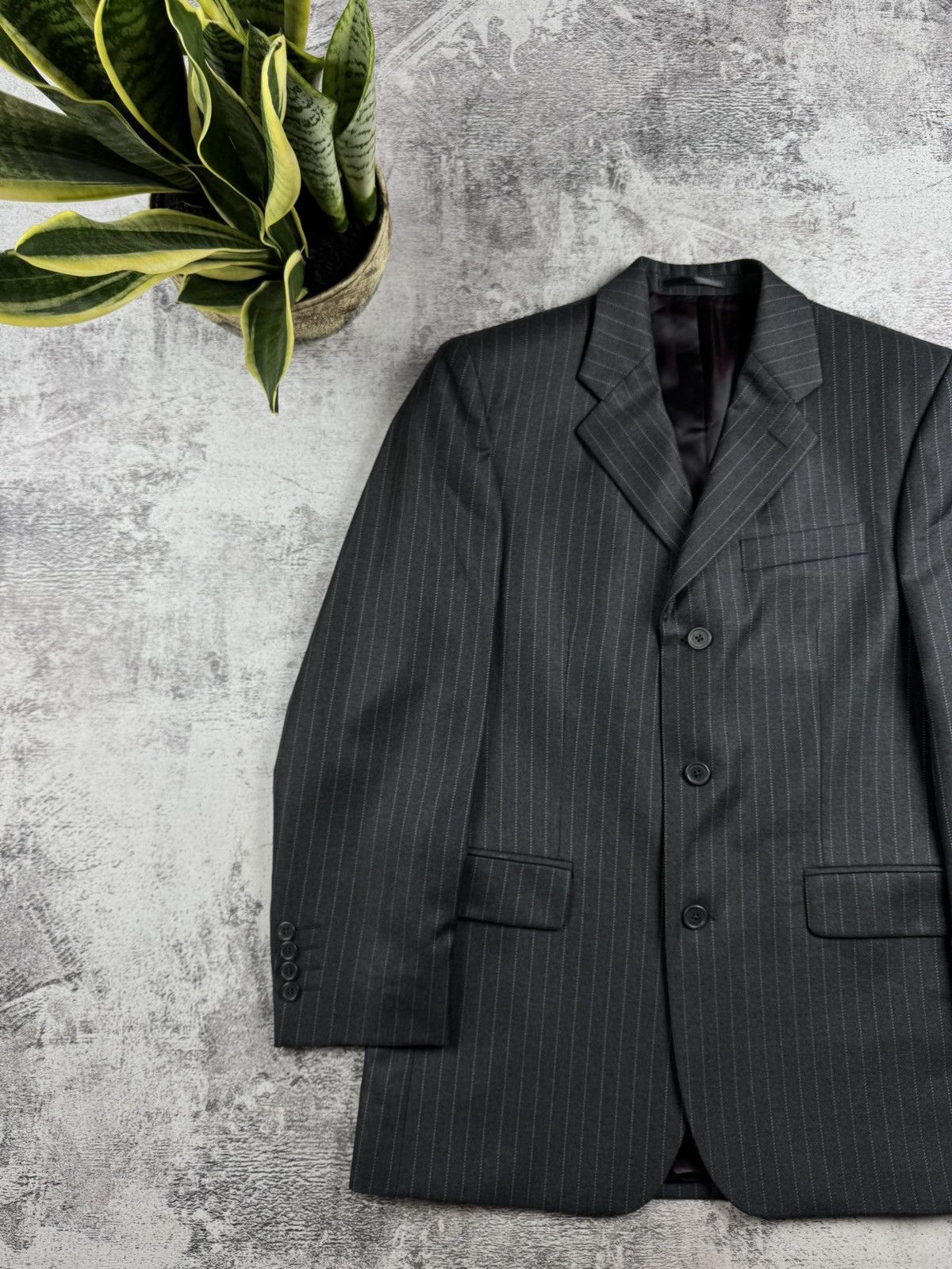 Chester Barrie Chester Barrie Striped Wool 38/96 cm Size Classic Blazer Jacket Trousers Suit Size 38S - 7 Thumbnail