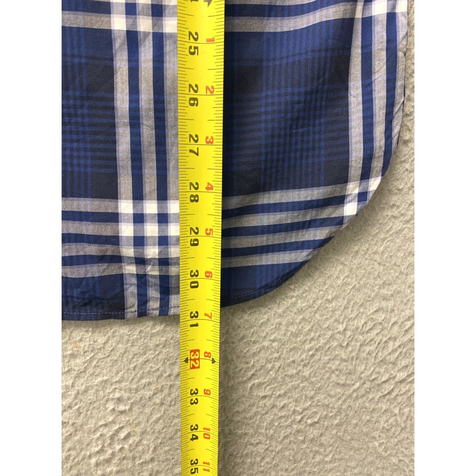 Banana Republic Banana Republic Men Button-Up Shirt Grant Fit L Blue Check Cotton Casual/Business 60-44 Size US L / EU 52-54 / 3 - 7 Thumbnail