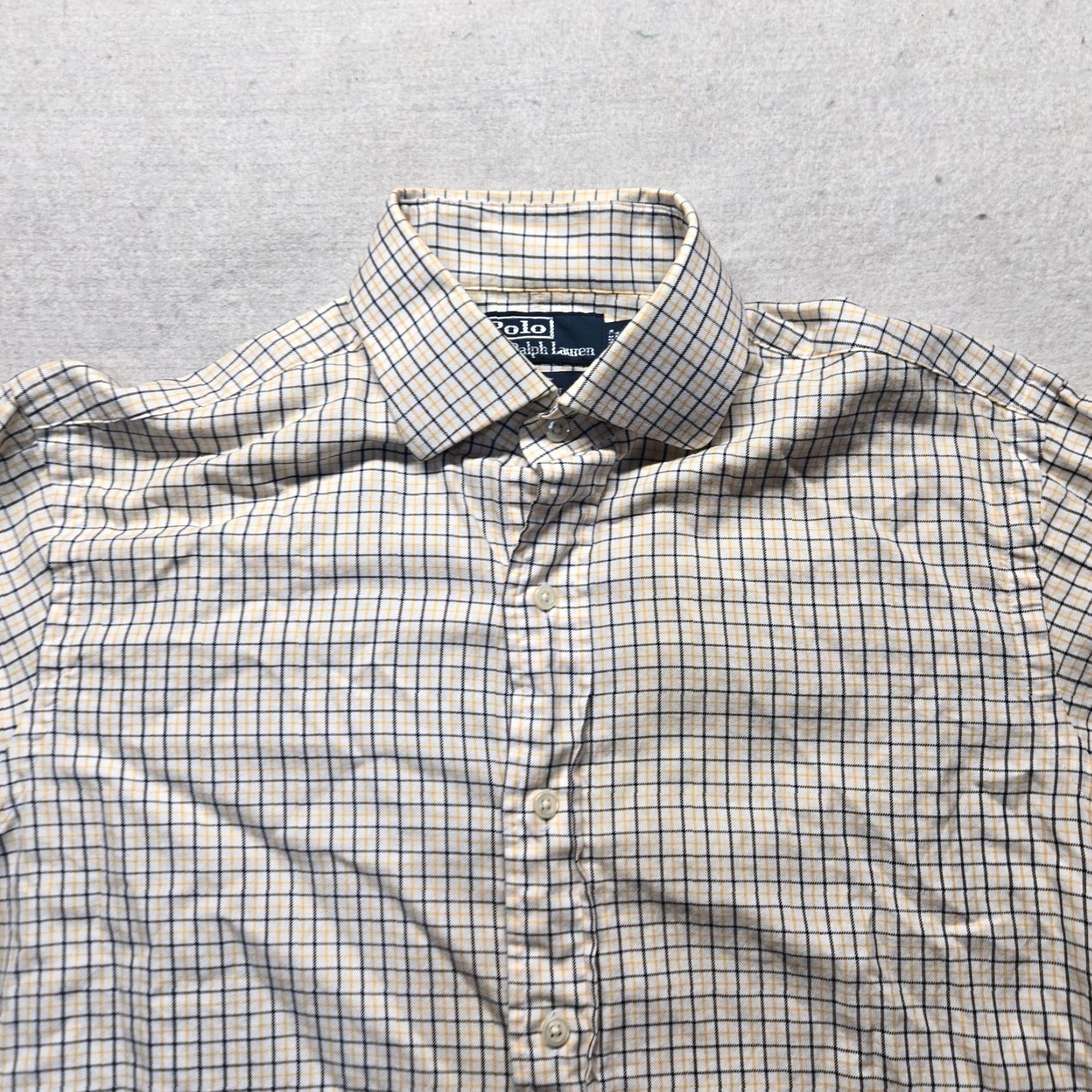 Polo Ralph Lauren Polo Ralph Lauren Shirt Plaid Button-Up Long Sleeve Adult Mens L Yellow 15 32/33 Mens Size US L / EU 52-54 / 3 - 2 Thumbnail