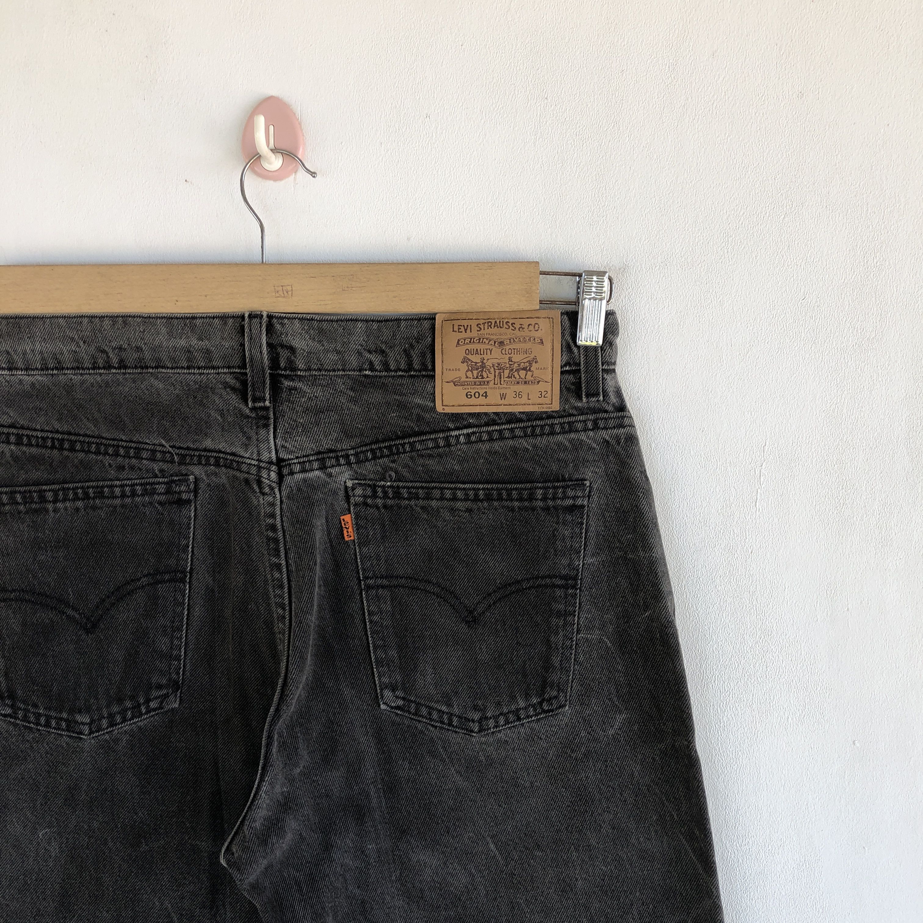 Levi's Vintage Levi's 604 Jeans Faded Black Orange Tab Denim Pants Size US 38 / EU 54 - 5 Thumbnail