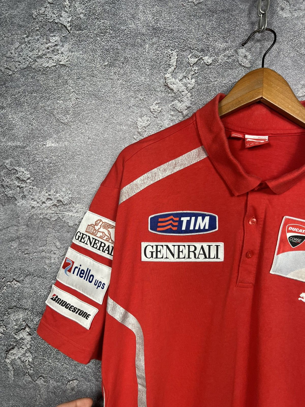 Puma Vintage Puma x Ducati Racing Polo T-shirt Jersey Size XXL Size US XXL / EU 58 / 5 - 4 Thumbnail