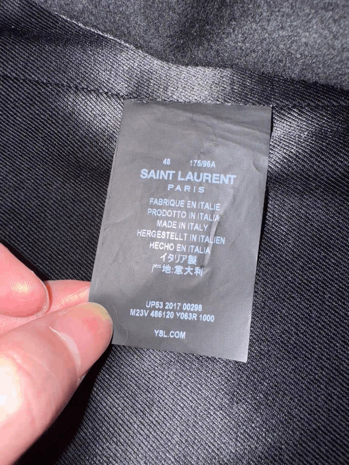 Saint Laurent Paris Sz 48 Saint Laurent Paris 17AW Navy Wool Coat-2508 Size US M / EU 48-50 / 2 - 8 Thumbnail