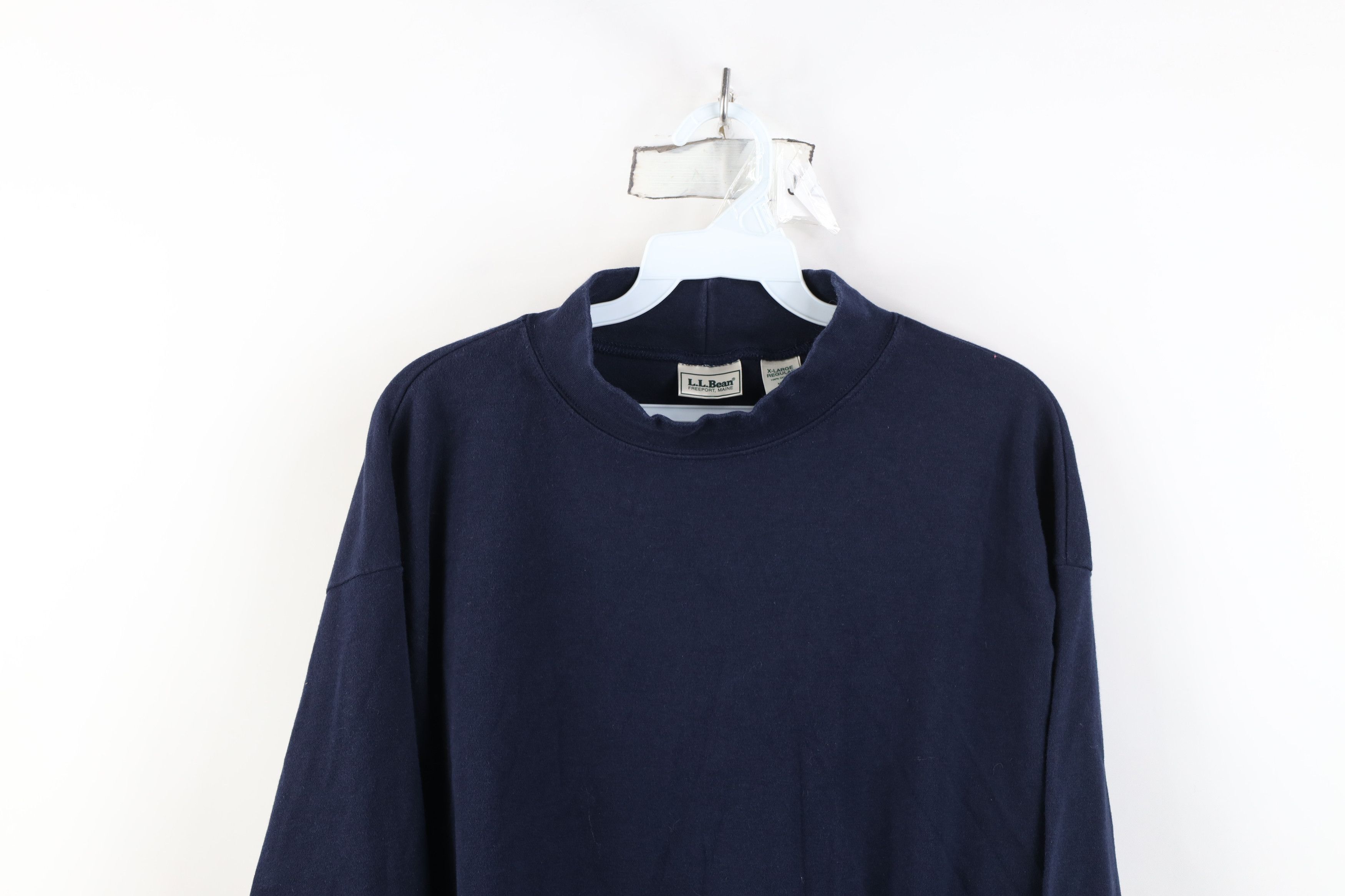 L.L. Bean Vintage 90s LL Bean Blank Mock Neck Long Sleeve T-Shirt USA Size US L / EU 52-54 / 3 - 2 Thumbnail