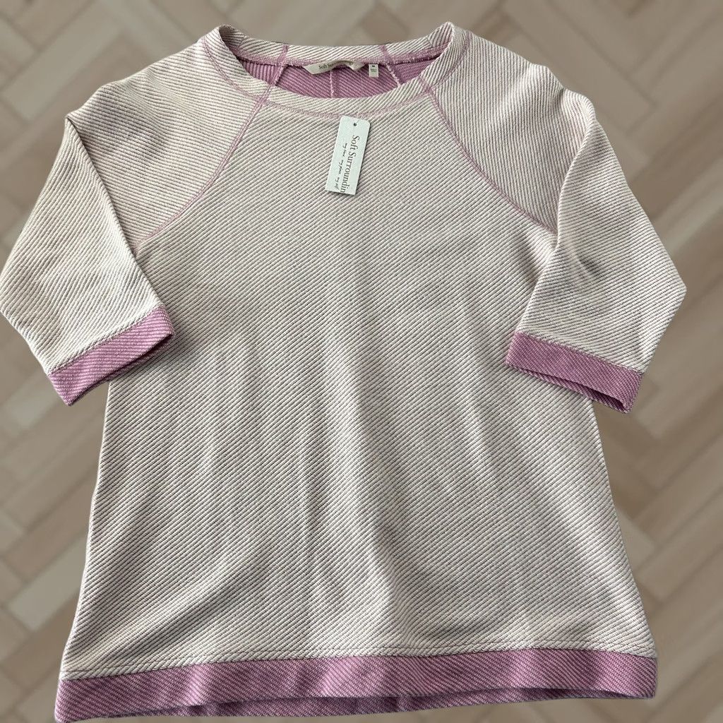Soft Surroundings NEW Soft Surroundings Long Sleeve Tide Pool Tunic Sweatshirt Women's Medium Pink Size M / US 6-8 / IT 42-44 - 1 Thumbnail