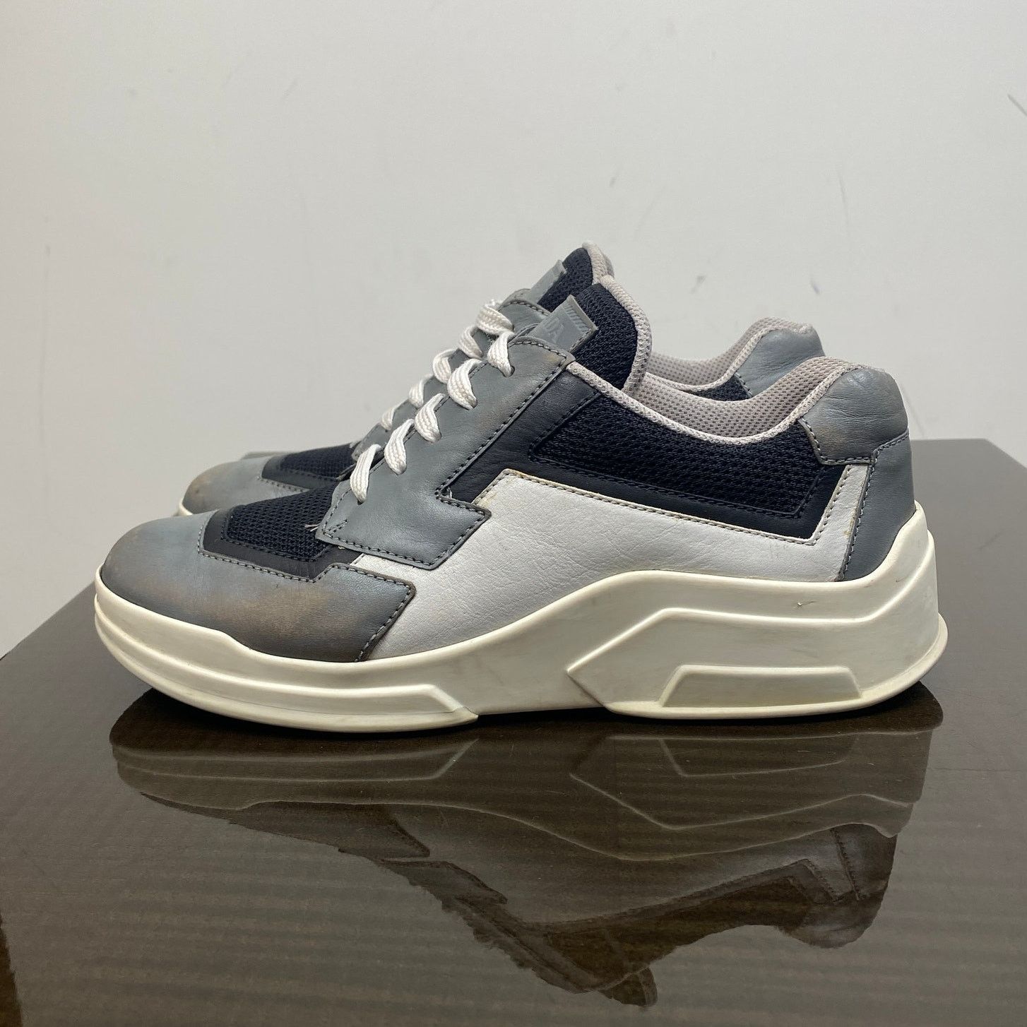 Prada Prada Polarius Leather Trainers Sneakers Shoes 36.5 US 6.5 Size US 6.5 / IT 36.5 - 5 Thumbnail