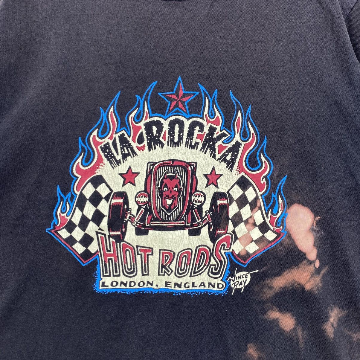Vintage Vtg 90s La Rocka Hot Rods T-Shirt S Rockabilly Sun Faded Size US S / EU 44-46 / 1 - 4 Thumbnail