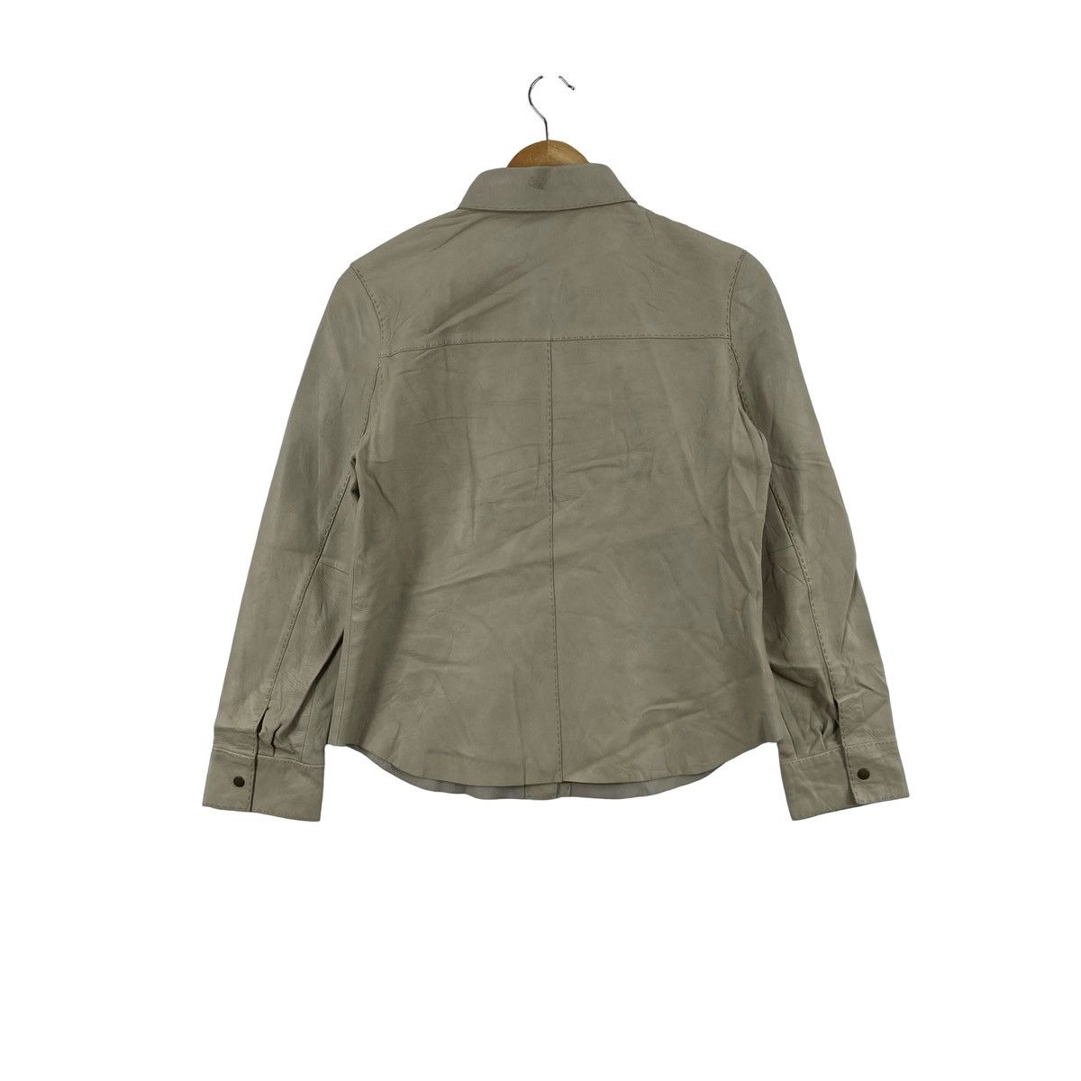 Aquascutum Vintage AQUASCUTUM Genuine Leather Button Up Shirt Jacket Size S / US 4 / IT 40 - 8 Thumbnail