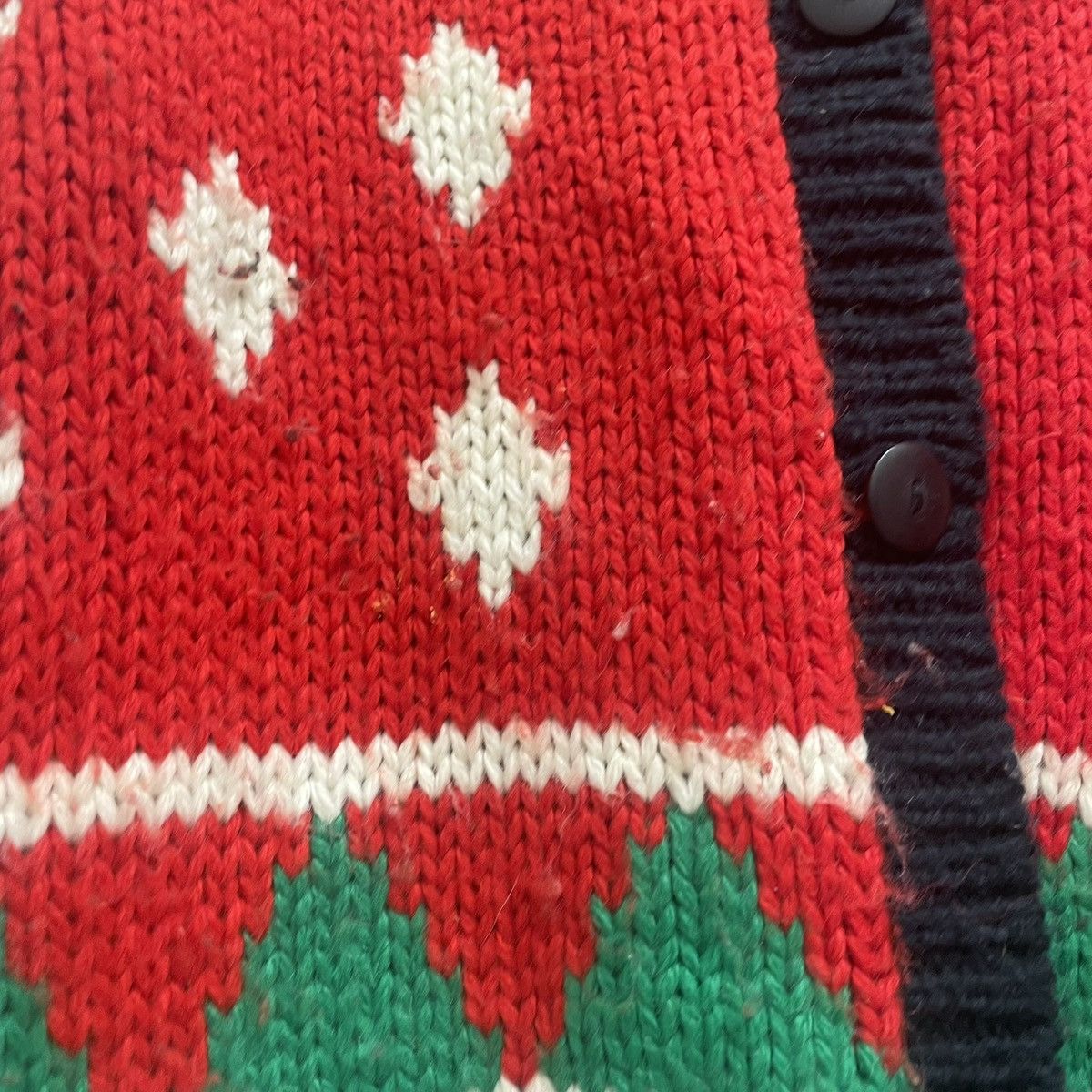 Lord & Taylor Retro Holiday Knit Cardigan. Cozy Christmas Tree Sweater. M Size M / US 6-8 / IT 42-44 - 5 Thumbnail