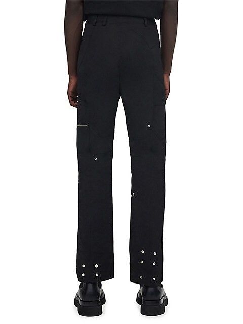 o1mle0125 Minimal Twill Cargo Pant in Black