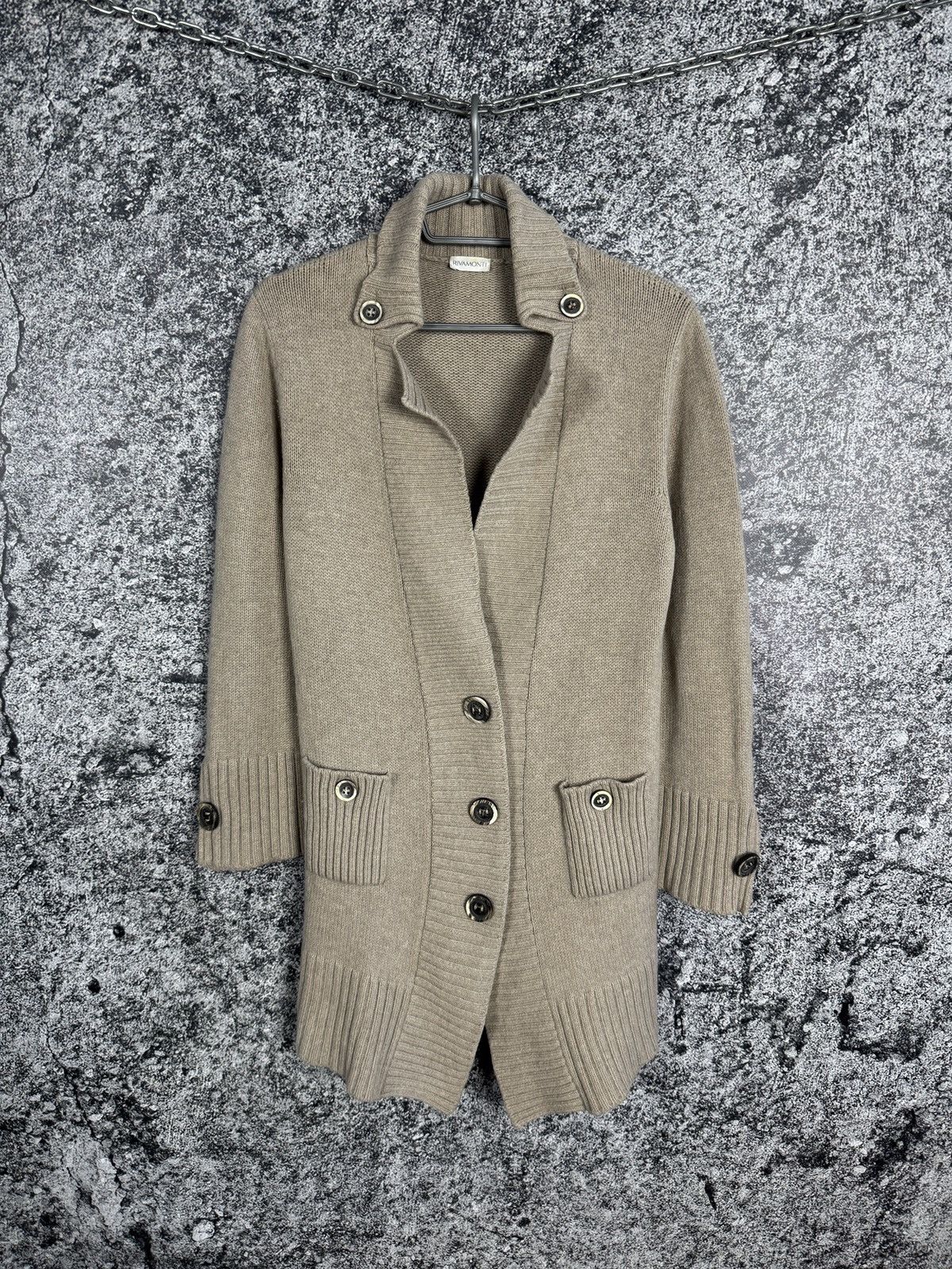 Rivamonti Wool Blend Button Cardigan Coat Brunello Cucinelli
