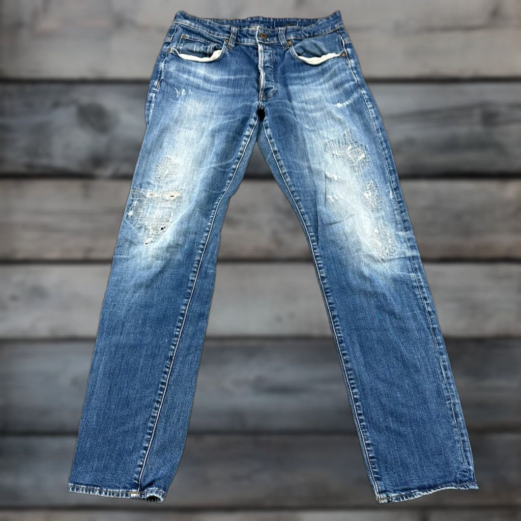 G-Star G-Star 3301 Jeans Mens 32x32 Blue Button Fly 3D Tapered Regular Stretch Medium Wash Denim pants Size US 32 / EU 48 - 1 Thumbnail
