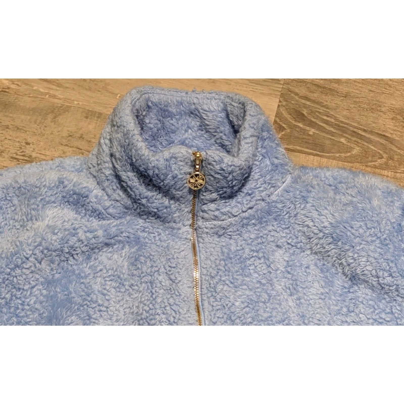 Lilly Pulitzer Lilly Pulitzer Jacket Ansel Fleece Sherpa Long Sleeve Full Zip Blue M Womens Regular Jacket Size M / US 6-8 / IT 42-44 - 2 Thumbnail