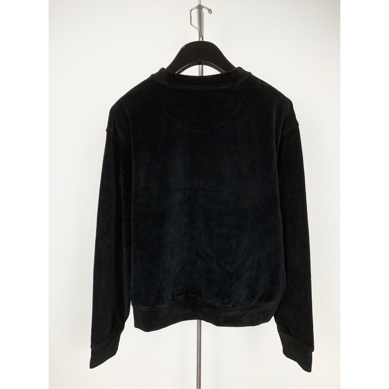 Alexander Wang Alexander Wang.T Black Velvet Long-Sleeve Logo Embroidered S Size M / US 6-8 / IT 42-44 - 2 Thumbnail