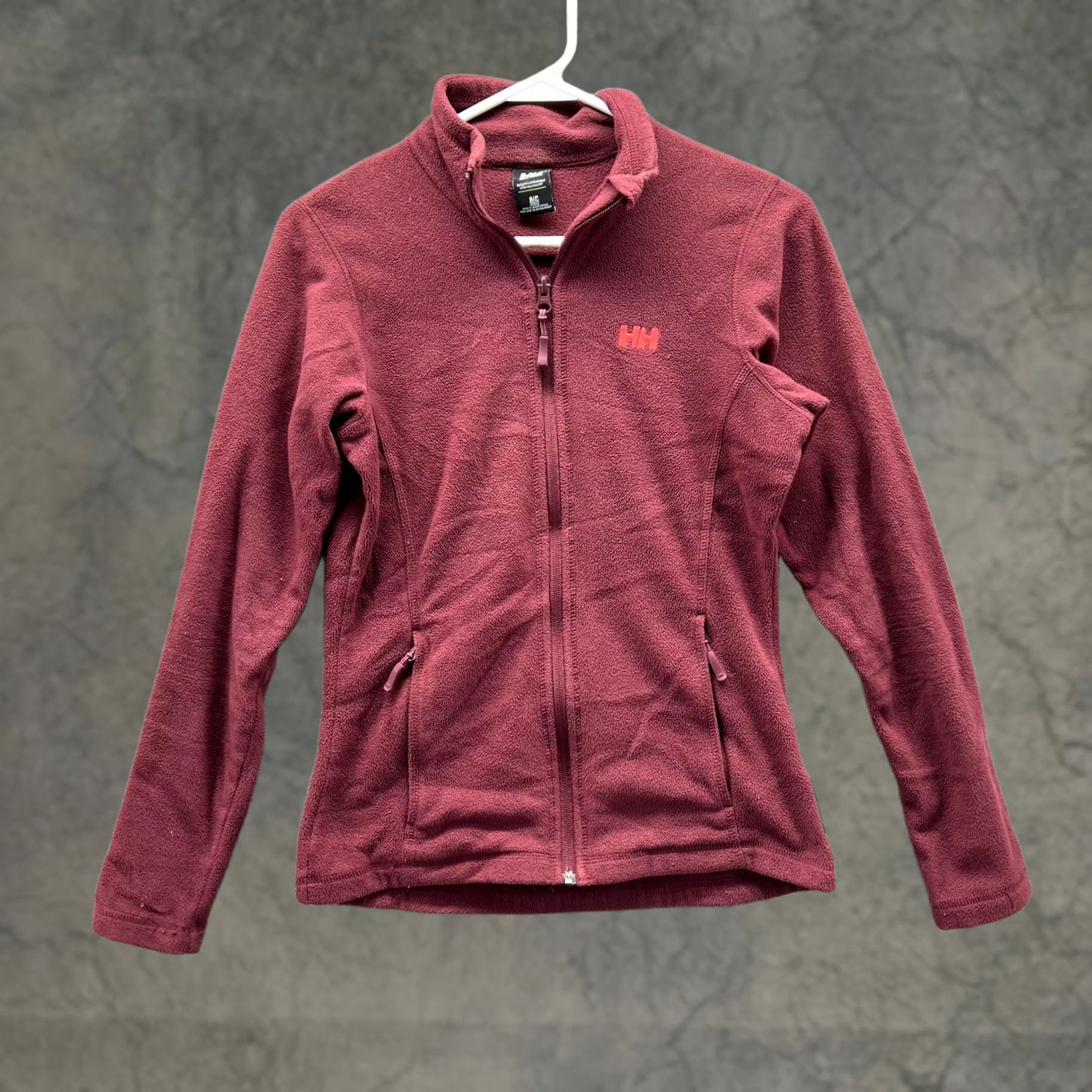 Helly Hansen VINTAGE Helly Hansen Sweater Women Small Burgundy Red Full Zip Fleece Jacket Full Zip Size S / US 4 / IT 40 - 1 Thumbnail