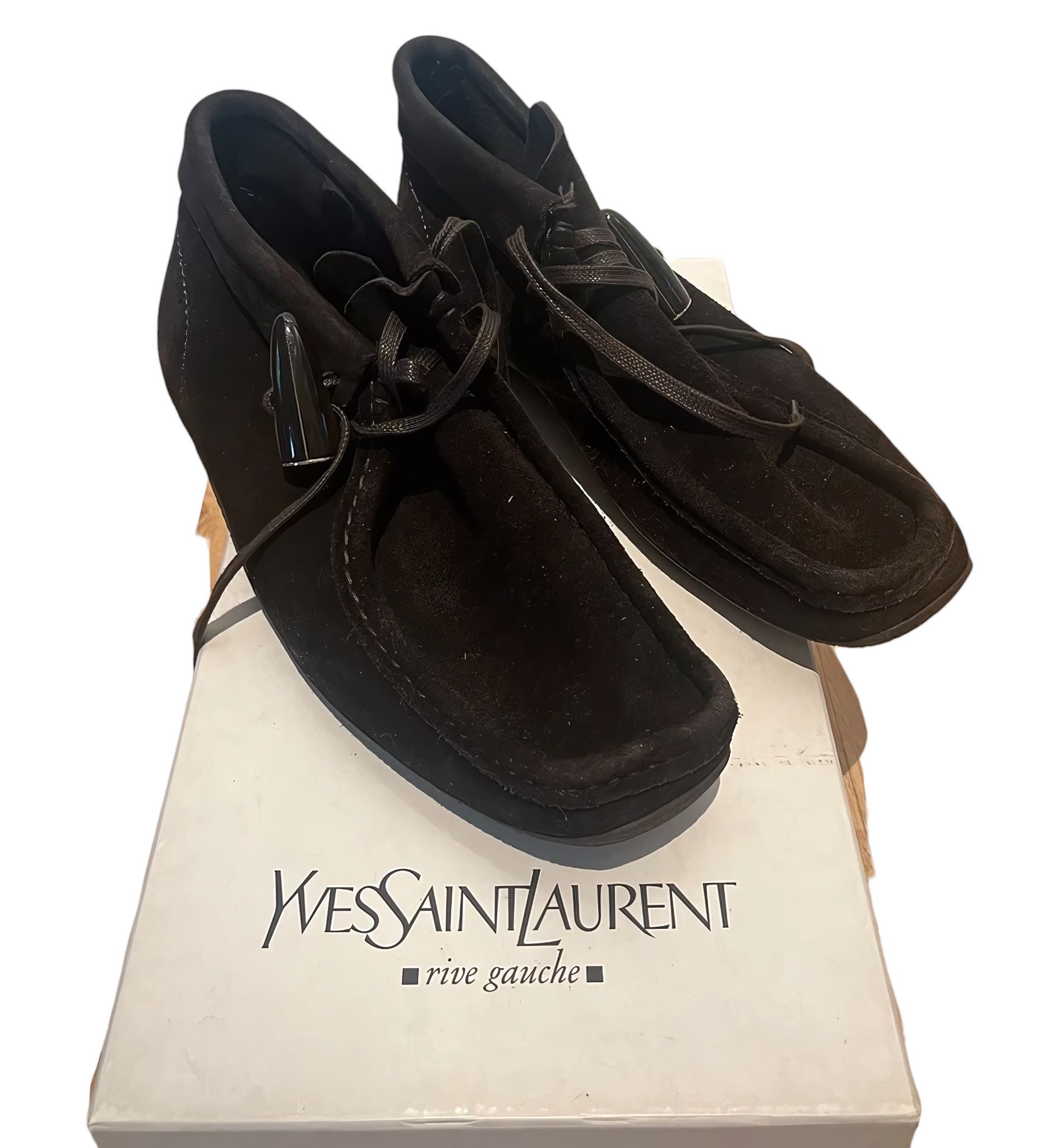 Yves Saint Laurent RIVE GAUCHE BY TOM FORD SUEDE LEATHER BOOTS SHOES Size US 7 / EU 40 - 1 Thumbnail
