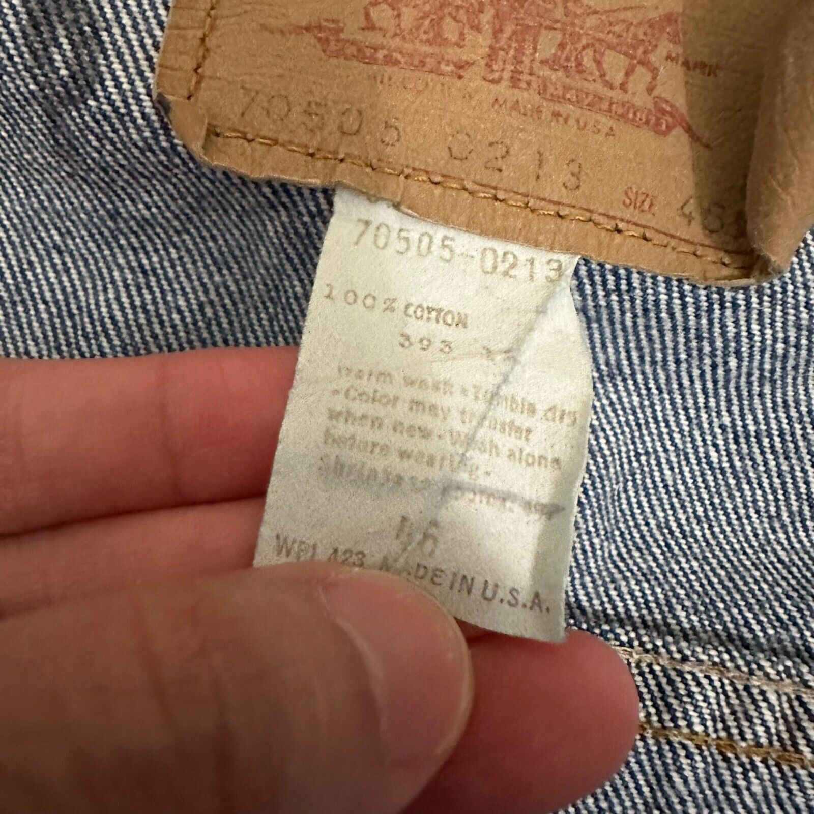 Levi's VINTAGE 80s LEVI'S Denim Trucker Jacket Blue Moto Rider Size US XL / EU 56 / 4 - 8 Thumbnail