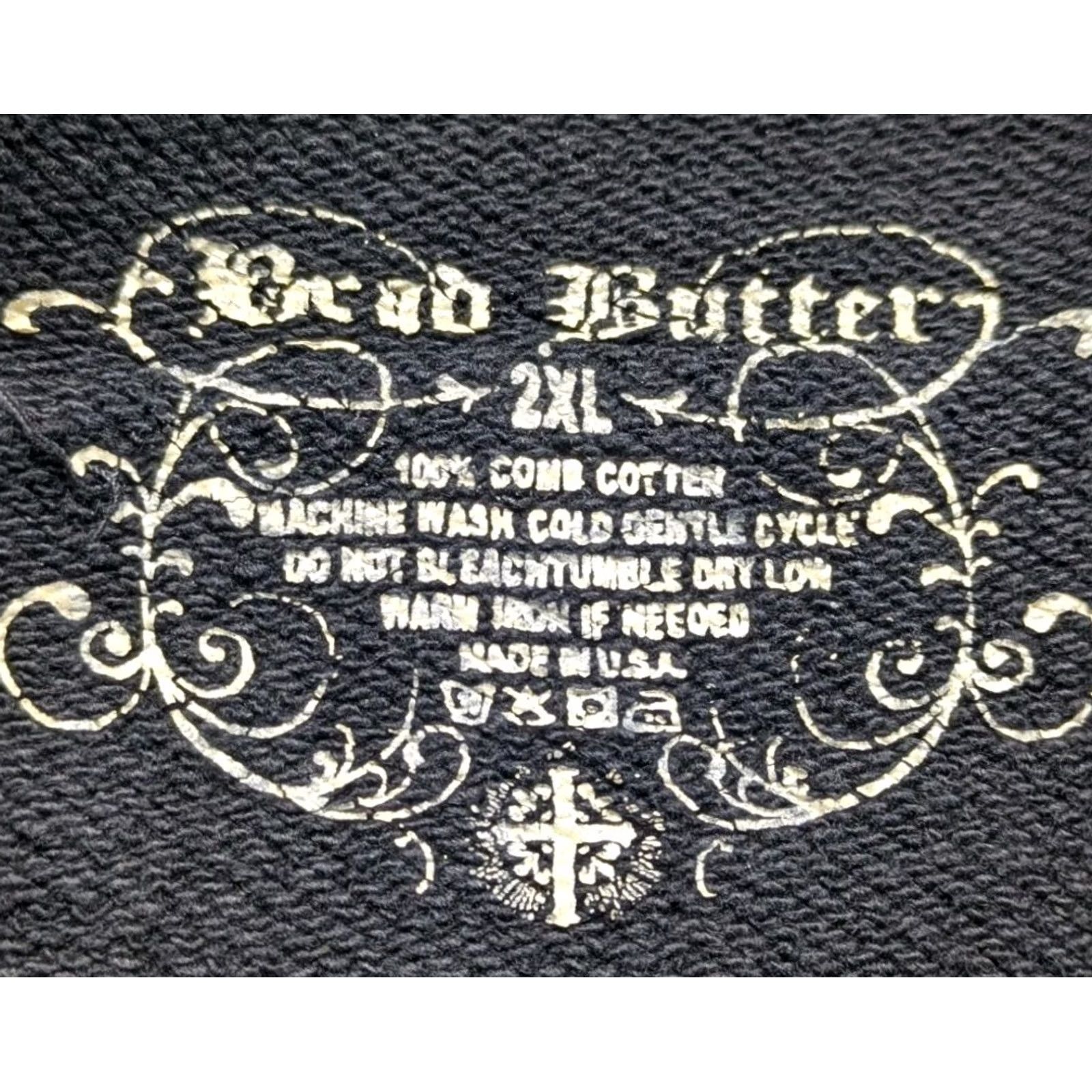 Buttero VINTAGE Brad Butter Full Zip Hoodie Jacket Made In USA Tribal 2XL Distressed Studded Y2K Size US XXL / EU 58 / 5 - 5 Thumbnail
