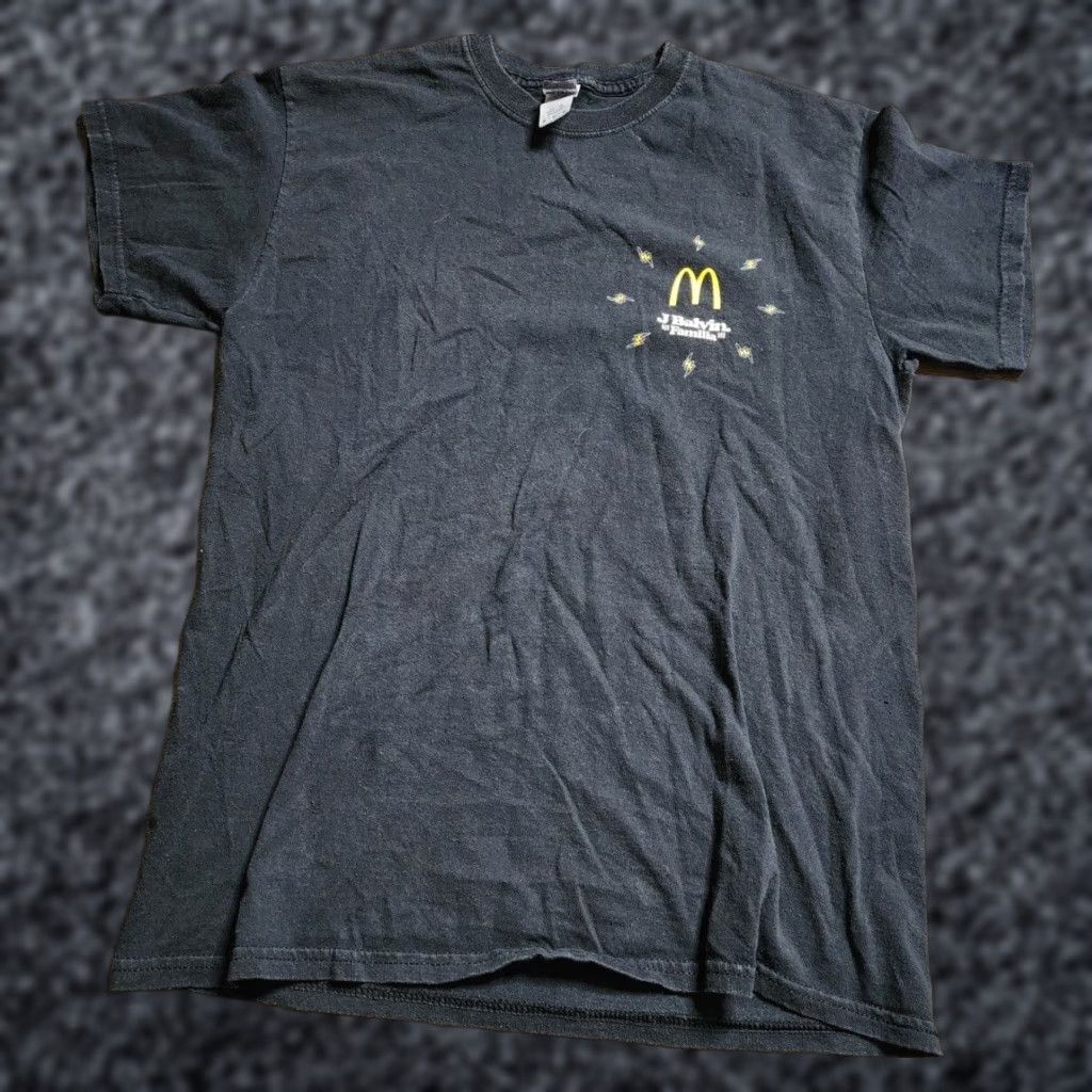 Gildan Authentic Mens M McDonald’s X J Balvin Crew 2020 Black T Shirt Size US M / EU 48-50 / 2 - 1 Thumbnail