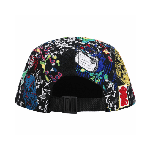 Supreme Supreme AOI Embroidered Camp Cap Black Size ONE SIZE - 3 Thumbnail