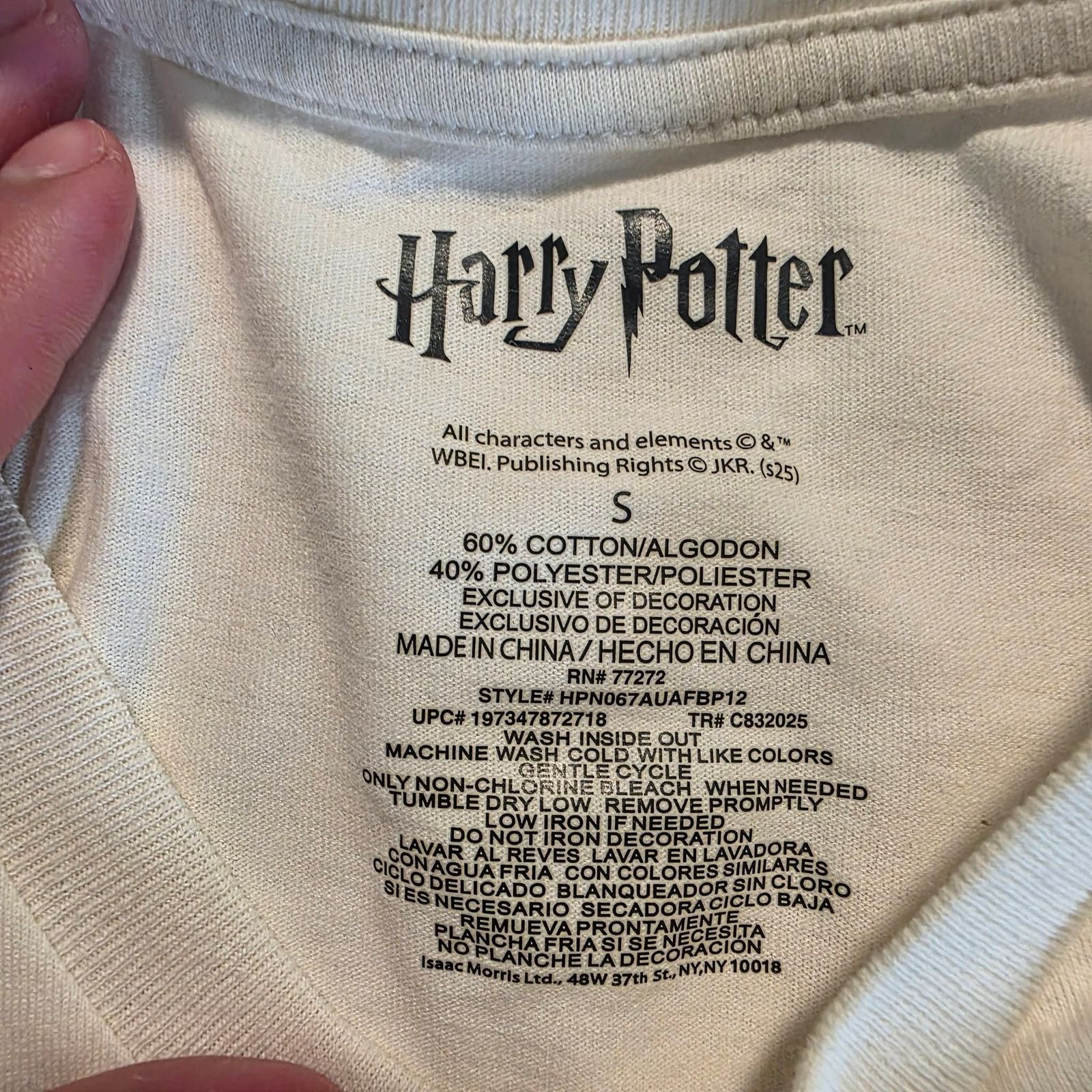Other Harry PotterHogwarts T Shirt Small Cream Wizard Animals Tee Size S / US 4 / IT 40 - 3 Thumbnail