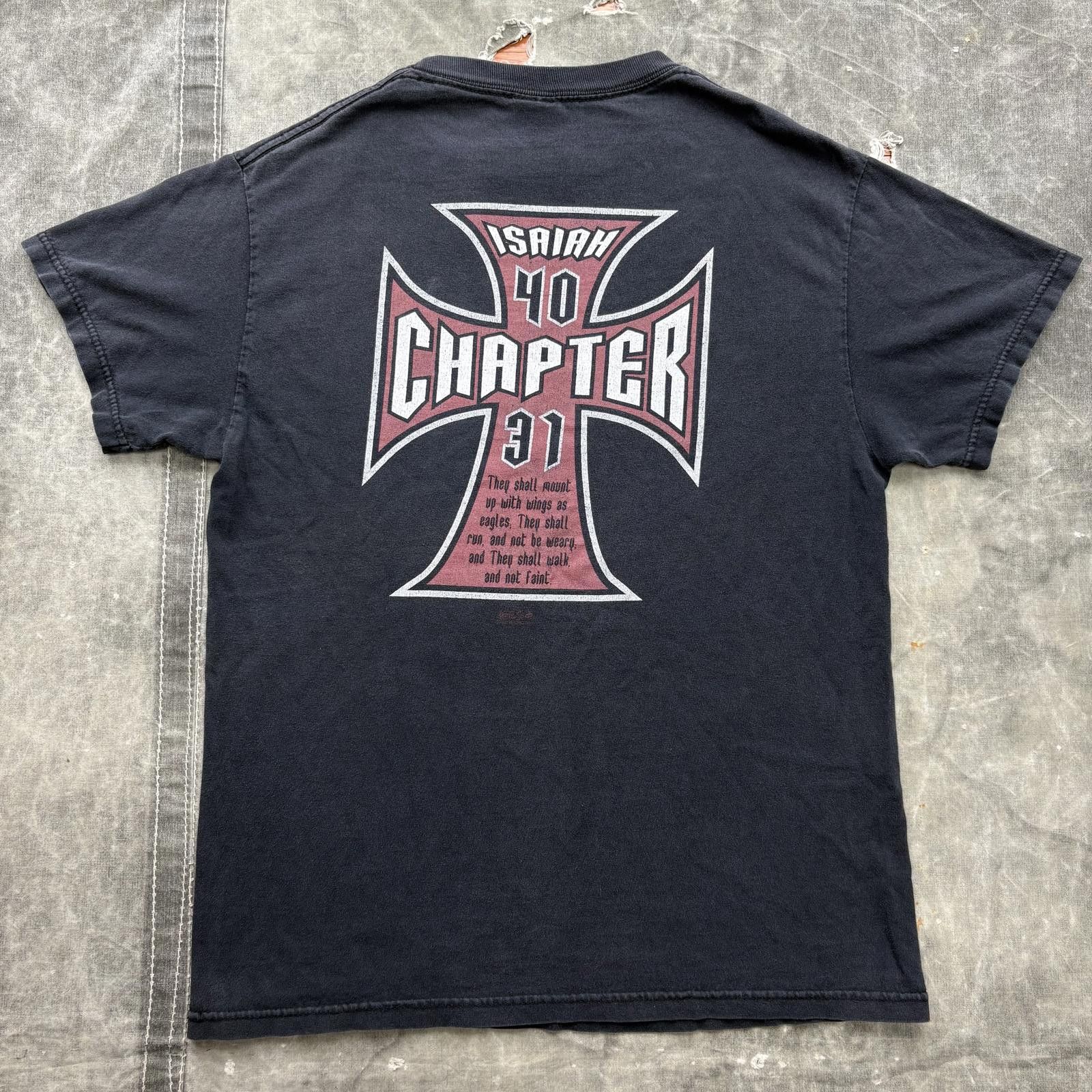 Vintage Vintage Y2K West Coast Choppers Jesus Cross Grunge Shirt Size US M / EU 48-50 / 2 - 2 Thumbnail