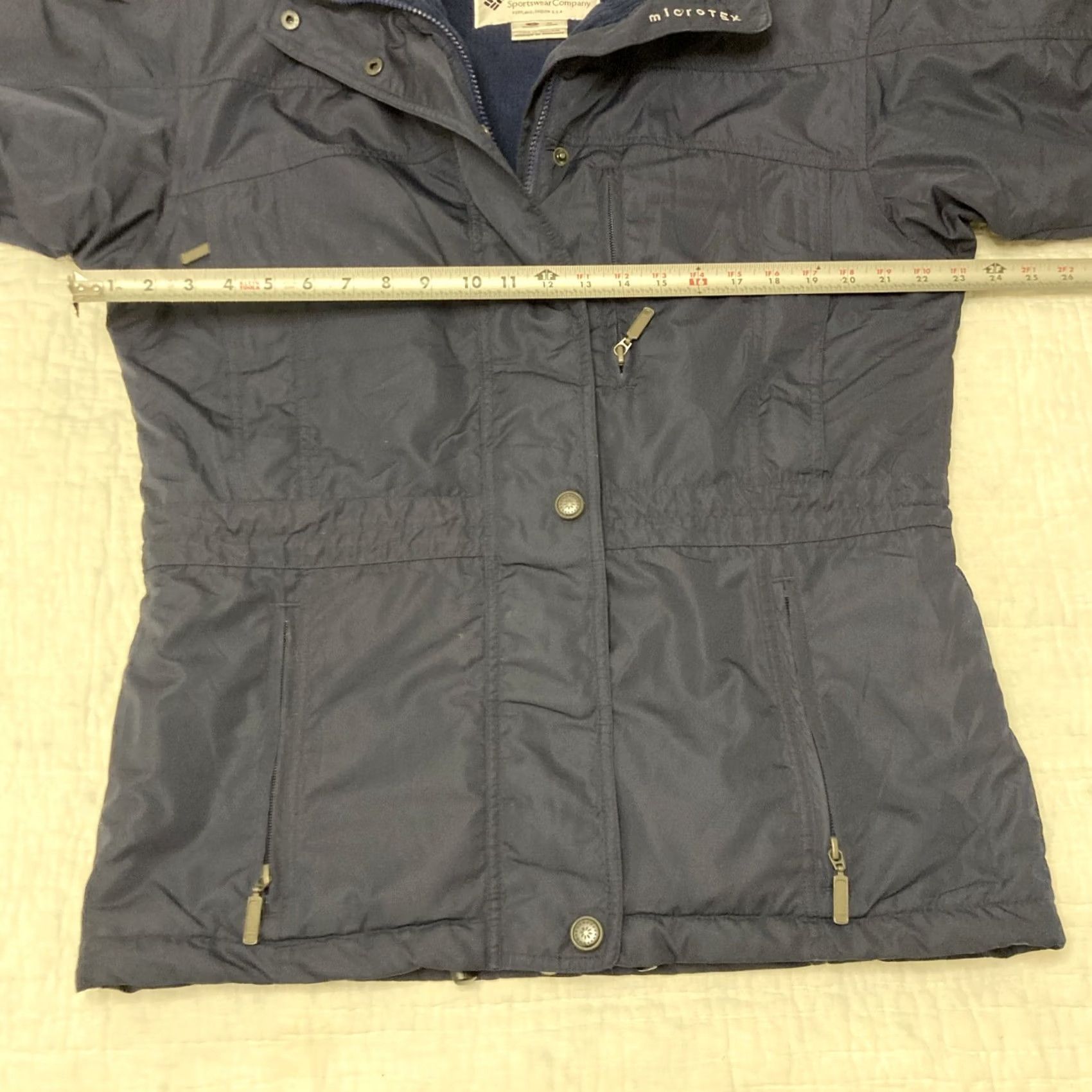 Vintage VINTAGE Columbia Jacket Womens Small Navy Microtex Full Zip Hooded Coat Outdoor Female Parka L Size S / US 4 / IT 40 - 4 Thumbnail