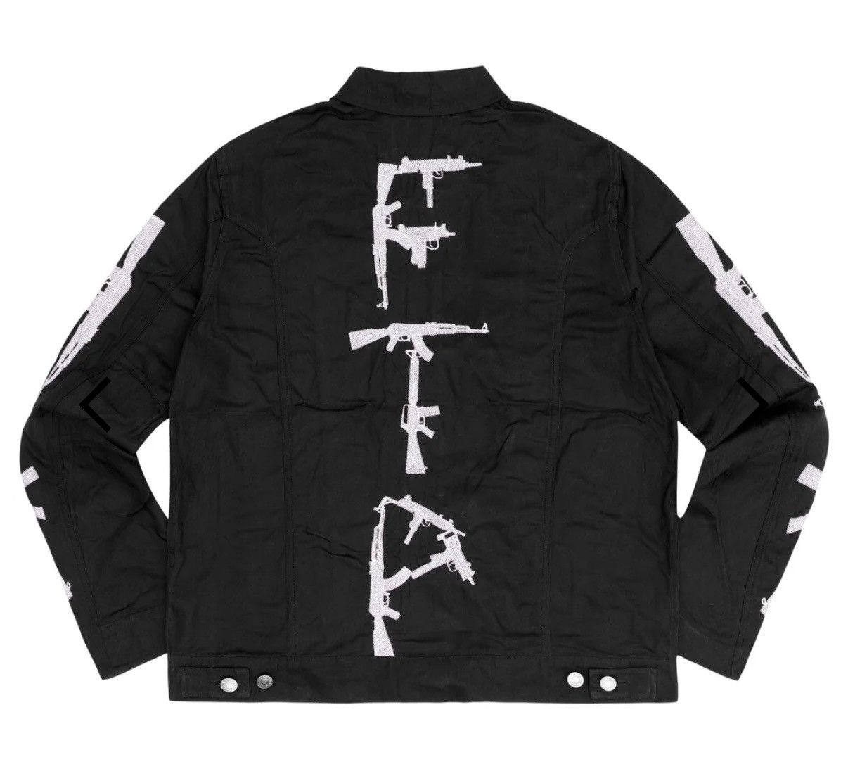 Fuck The Population FTP Firearm Waxed Work Jacket Black Size L Deadstock Size US L / EU 52-54 / 3 - 2 Thumbnail