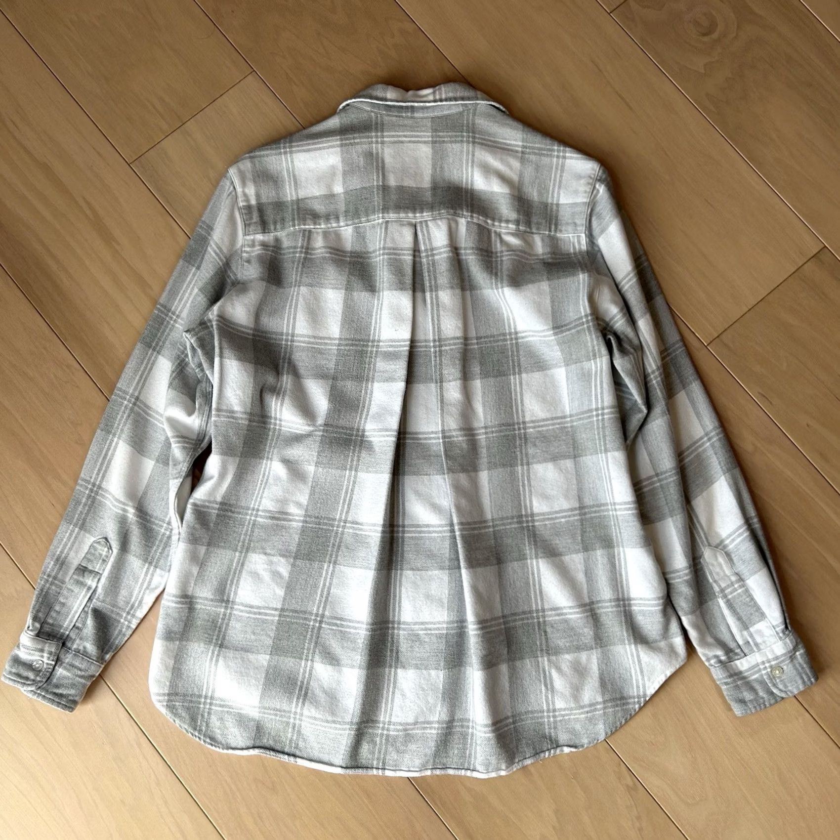 Vintage Grayson The Hero Button Up Plaid Flannel Shirt Long Sleeve Women’s M White / Gray Casual Workwear 100% Cotton Mens? Size M / US 6-8 / IT 42-44 - 3 Thumbnail